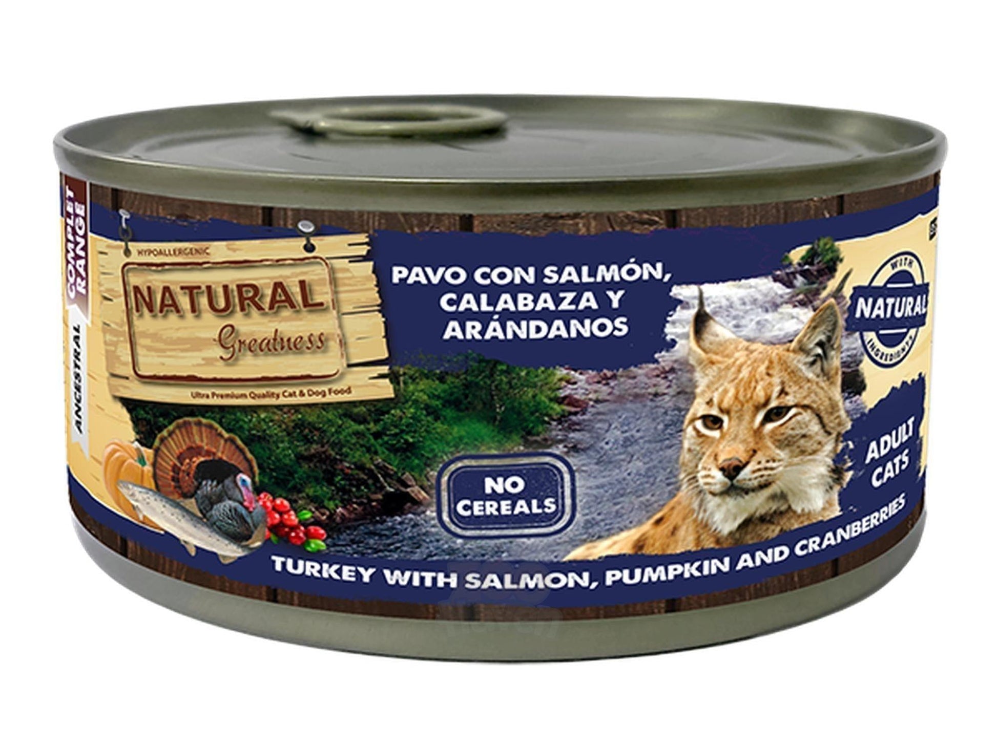 Natural Greatness Turkey & Salmon komplett våtfôr katt 185 g