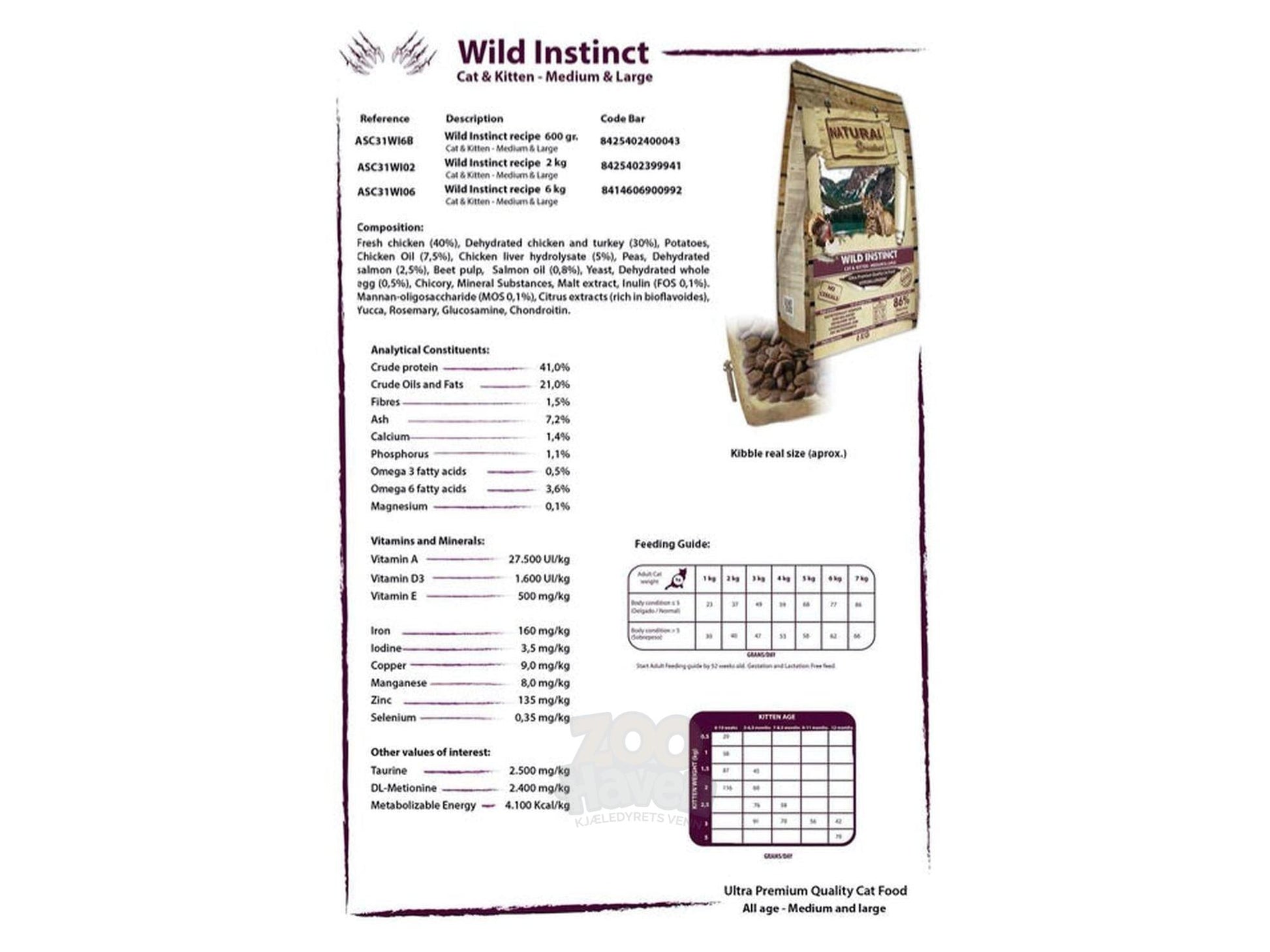 Natural Greatness Wild Instinct Large Breed kattemat – bilde 2