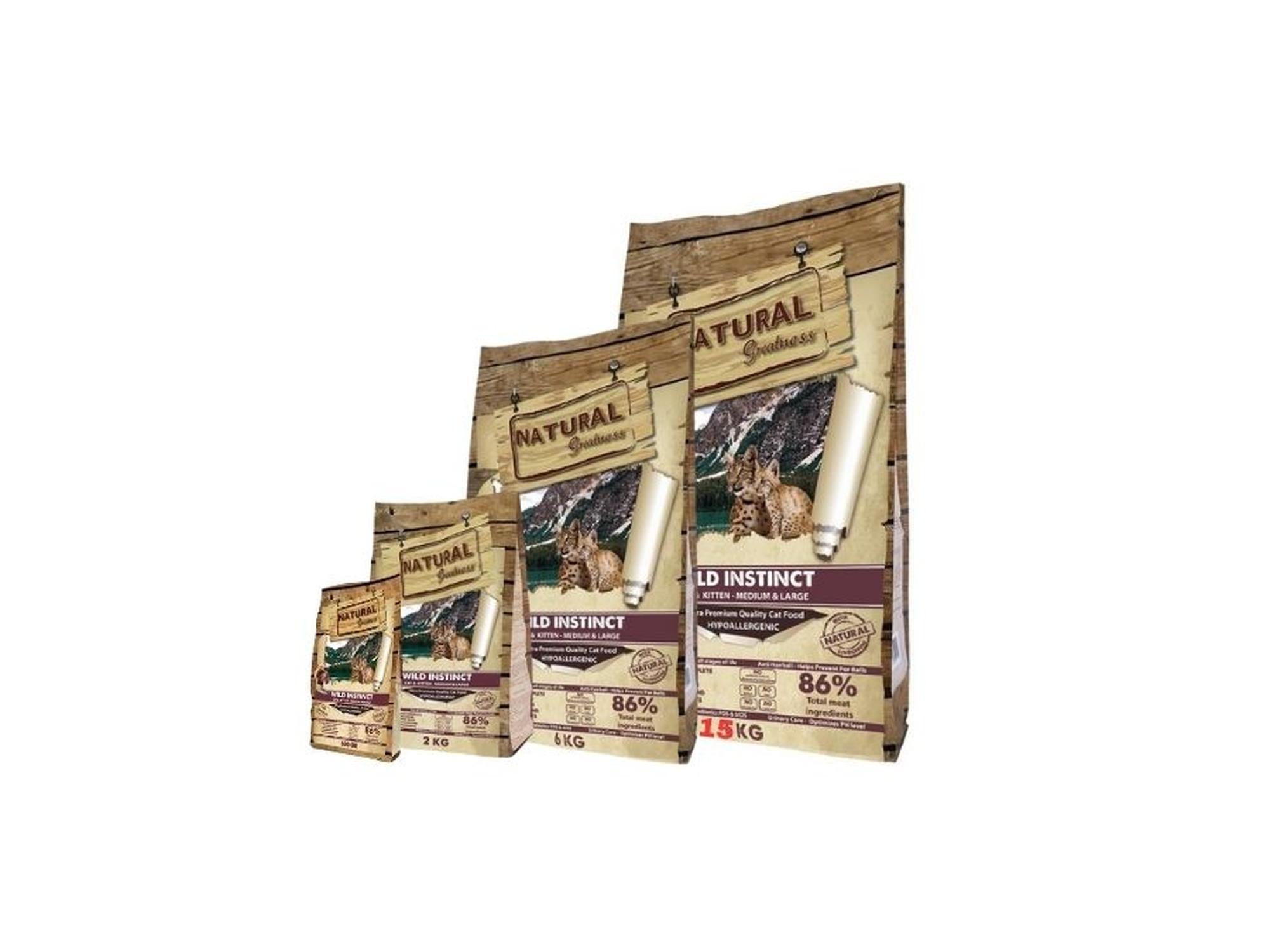 Natural Greatness Wild Instinct Large Breed tørrfôr til store katter