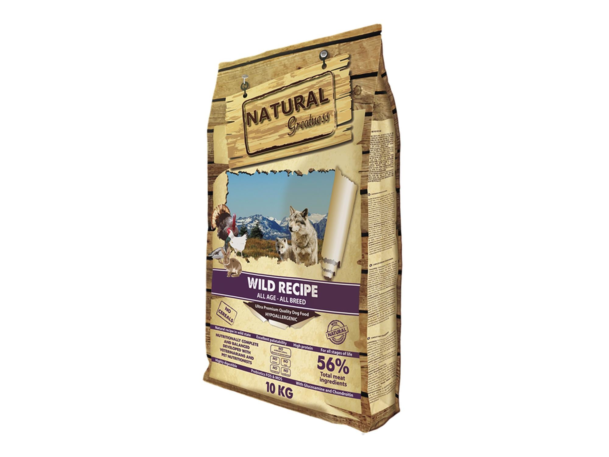 Natural Greatness Wild Recipe – Fjærkre & Kanin | Kornfritt hundefôr