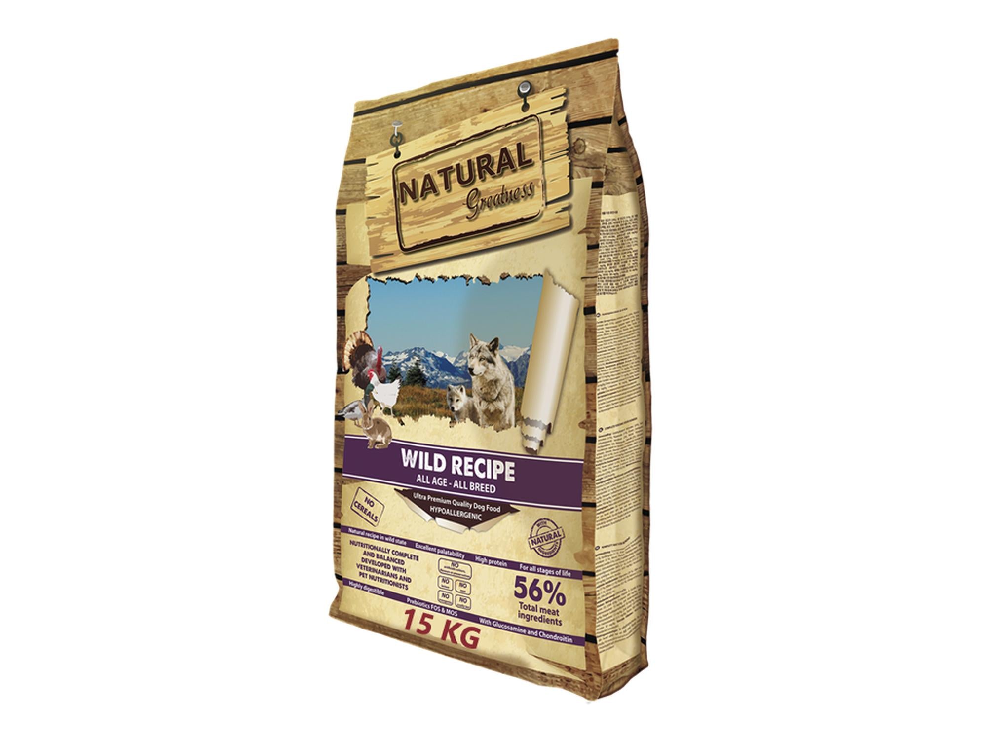 Natural Greatness Wild Recipe – Fjærkre & Kanin | Kornfritt hundefôr