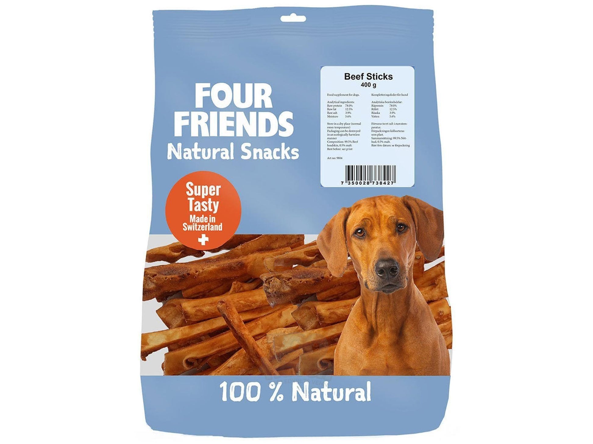 Four Friends Natural Snacks Beef Stick tørket oksepinne snack til hund