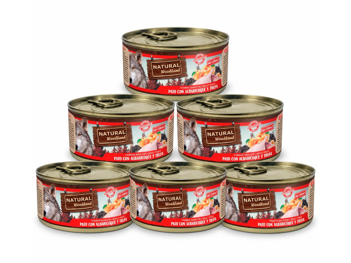 Natural Woodland And med aprikos og trøffel – Komplett våtfôr hund | 6 × 170 g