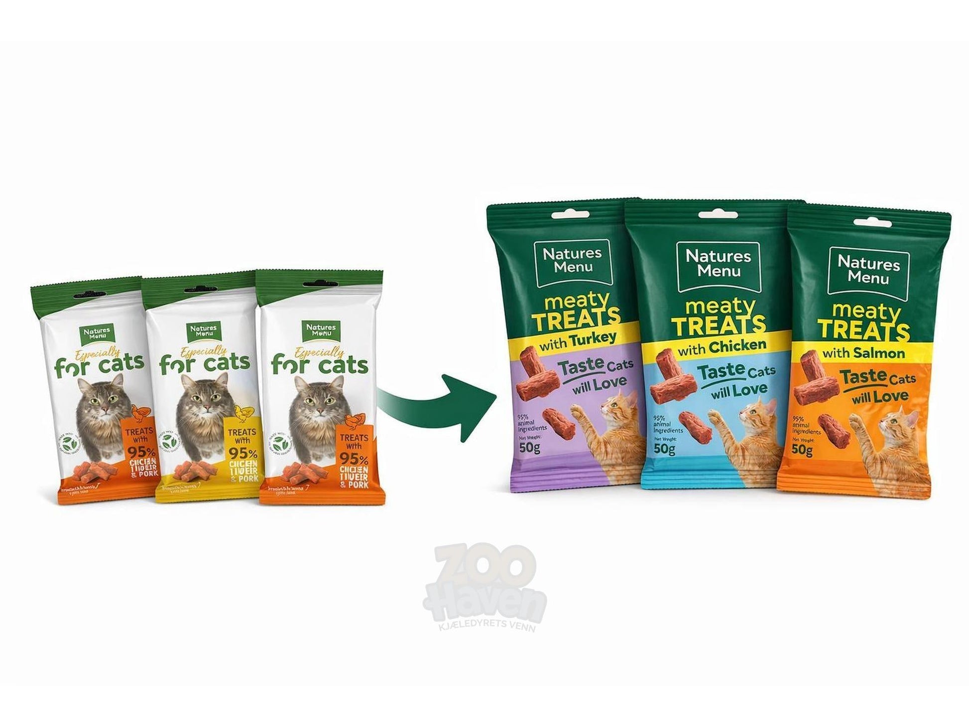 Natures Menu Meaty Treats kattegodbiter 50g kjøttsnacks til katt