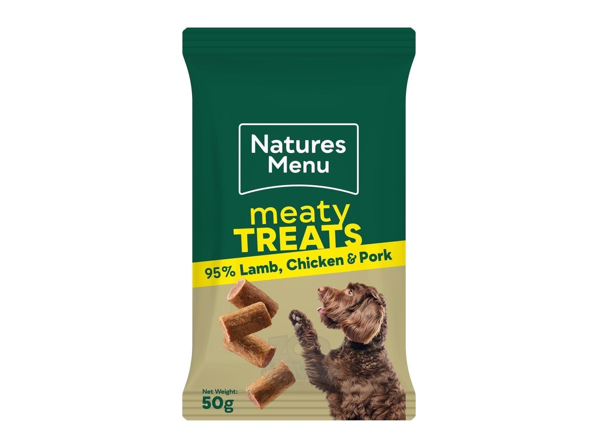 Natures Menu Meaty Treats Lam, Kylling & Svin 50 g