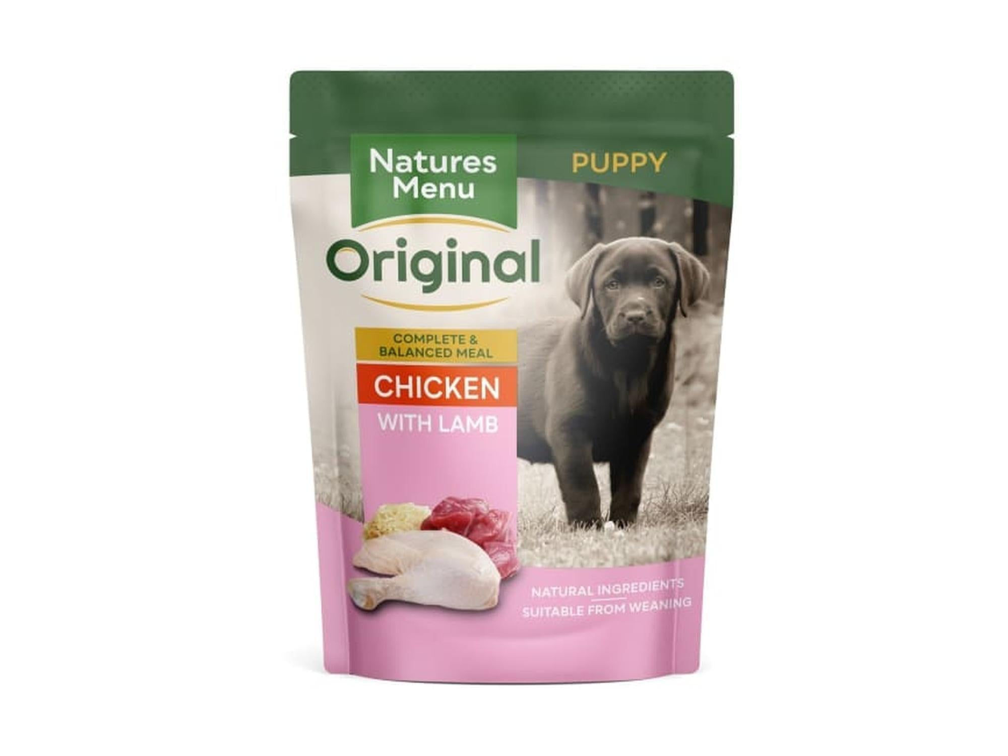 Natures Menu Original Pouches Hund Puppy Kylling Lam og Ris våtfôr til valp
