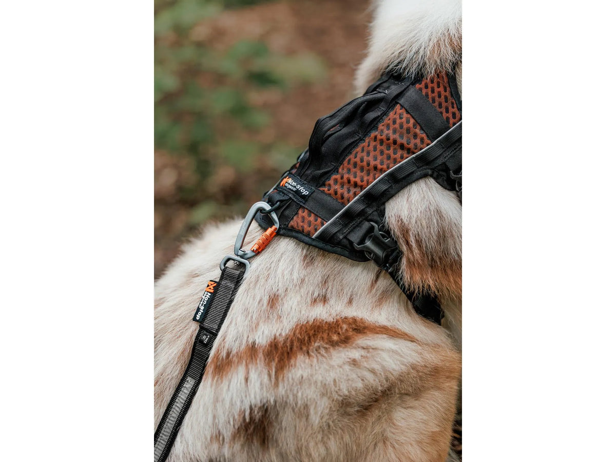 Non-stop dogwear Rock harness long tursele – Svart/oransje