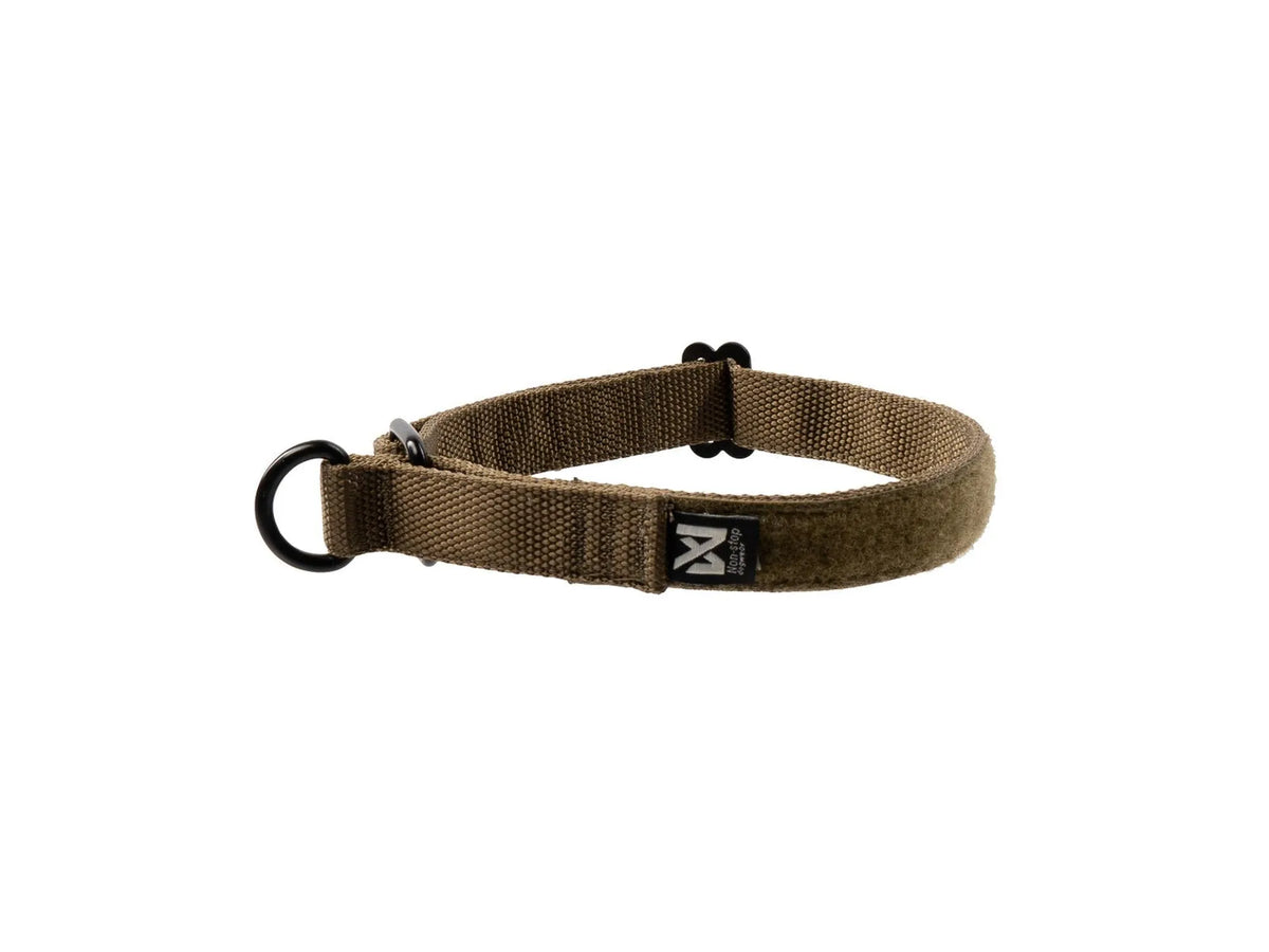 Non-stop dogwear Solid adjustable collar WD halvstruphalsbånd – Oliven
