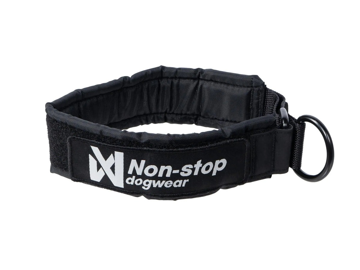 Non-stop dogwear Solid collar WD halvstruphalsbånd – Svart