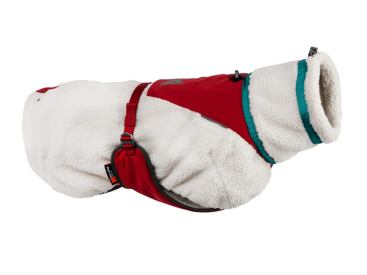 Non-stop dogwear Trekking fleece jacket fleecejakke – Grå/vinrød/teal