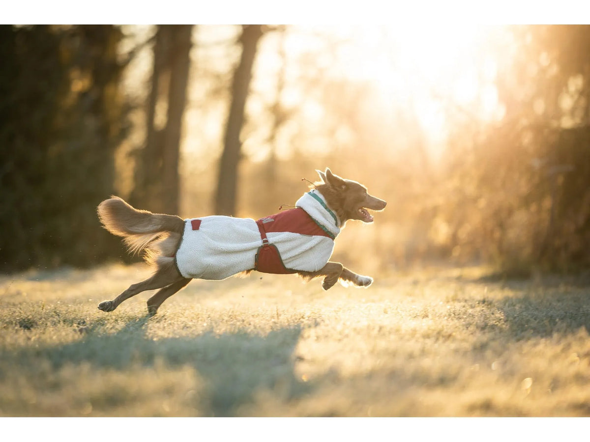 Non-stop dogwear Trekking fleece jacket fleecejakke – Grå/vinrød/teal
