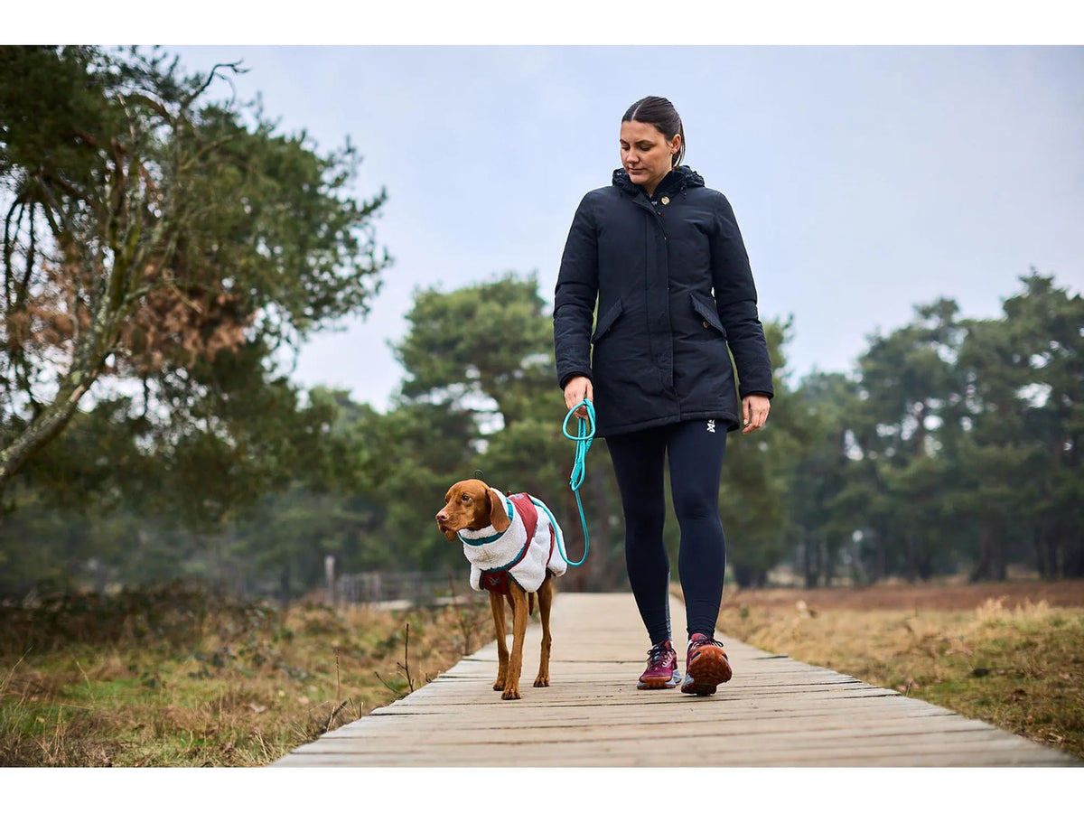 Non-stop dogwear Trekking fleece jacket fleecejakke – Grå/vinrød/teal