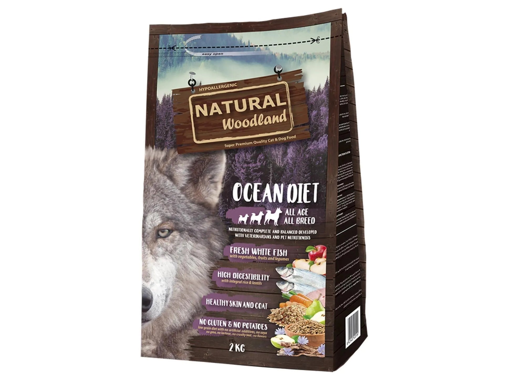 Natural Woodland Ocean Diet hundemat – bilde 3