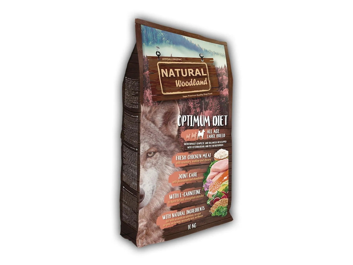 Natural Woodland Optimum Recipe 10kg Large Breed hundemat til store hunder