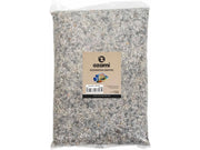 Ozami Akvaristik Naturestone Grey 5 kg akvariegrus i en klar plastpose.