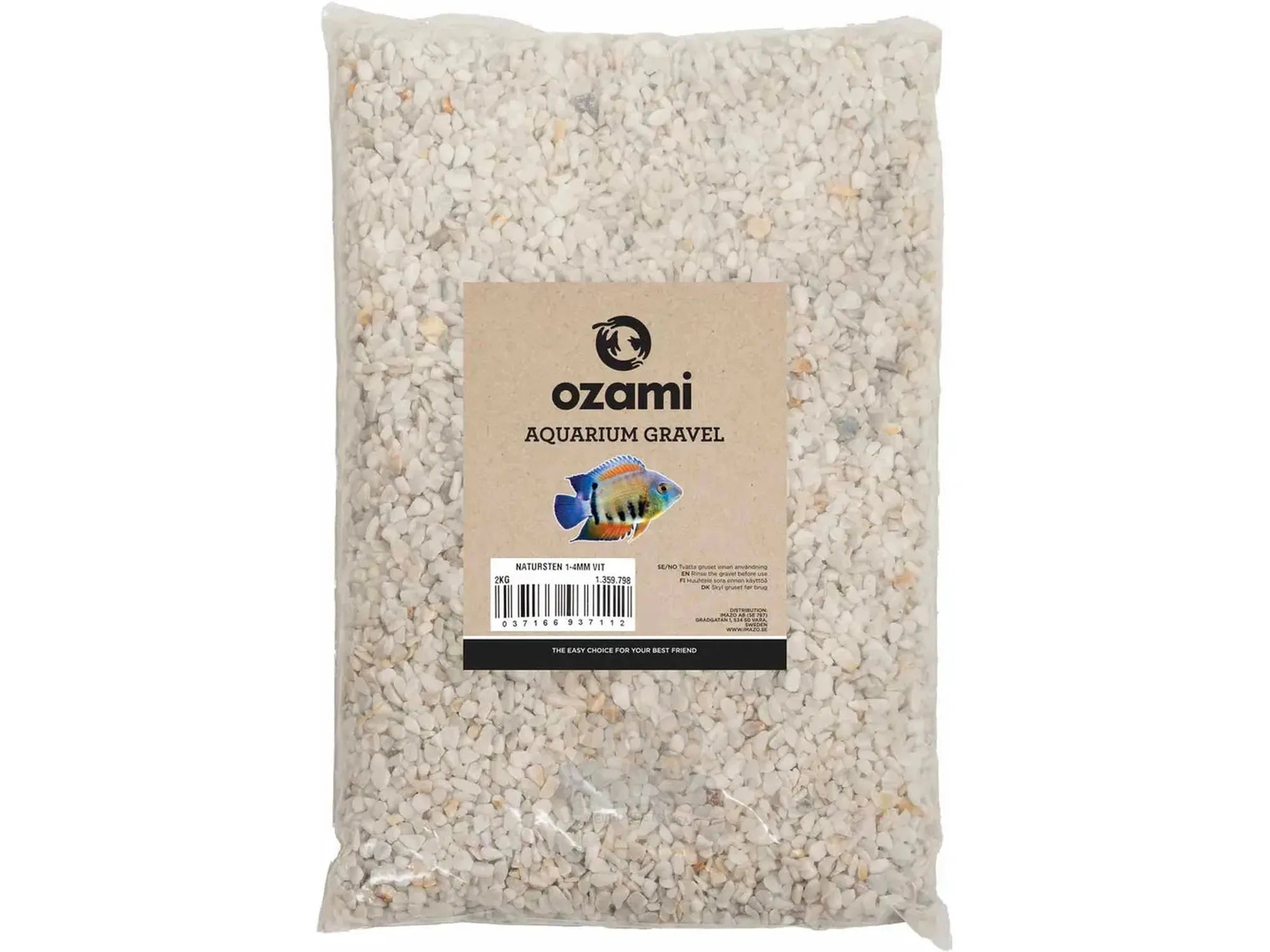 Ozami Akvaristik Aquarium Gravel Naturestone White 1–4 mm