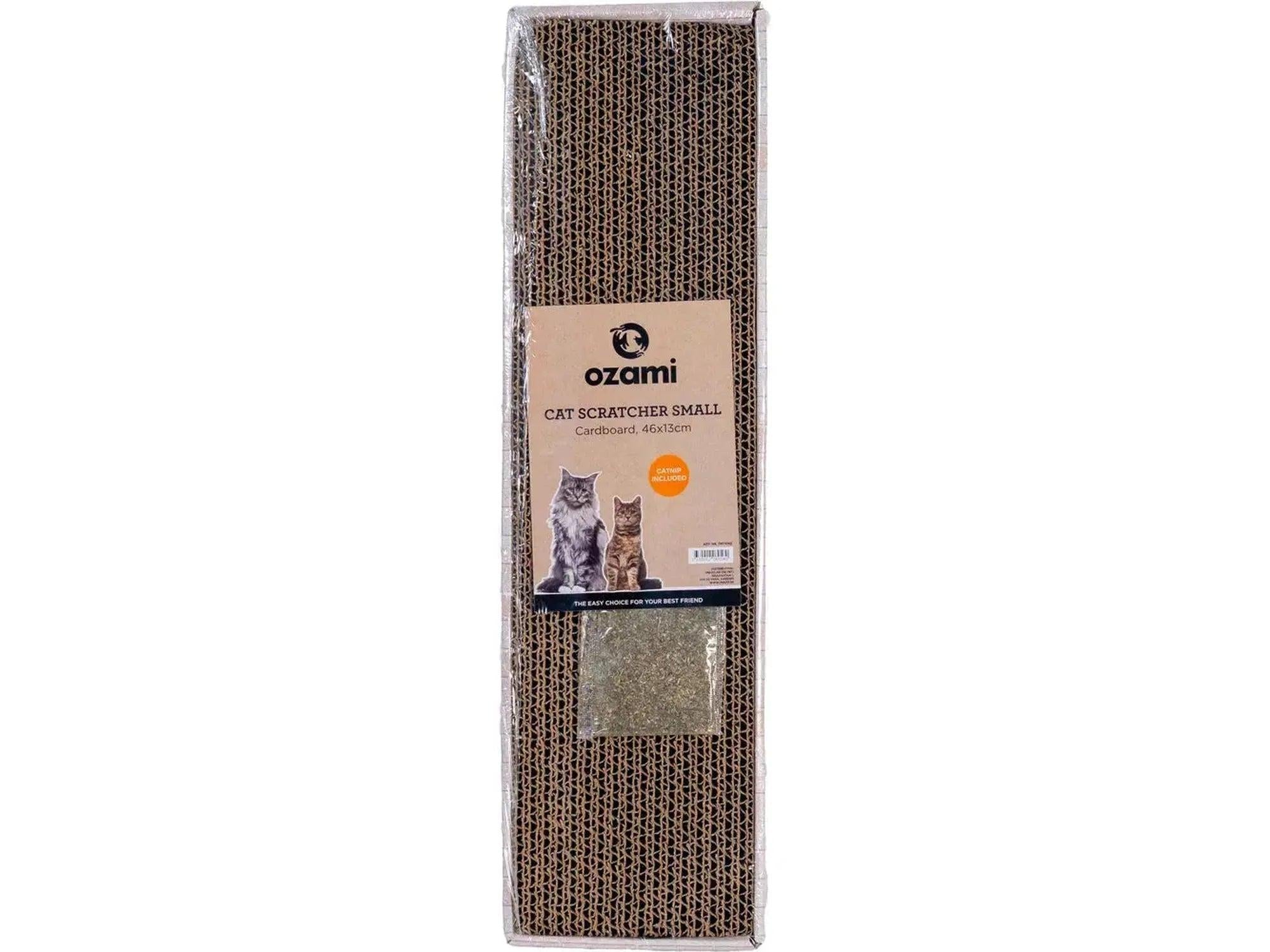 Ozami Cat Scratcher Small, 46x13cm, bølgepapp klorebrett med kattemynte.