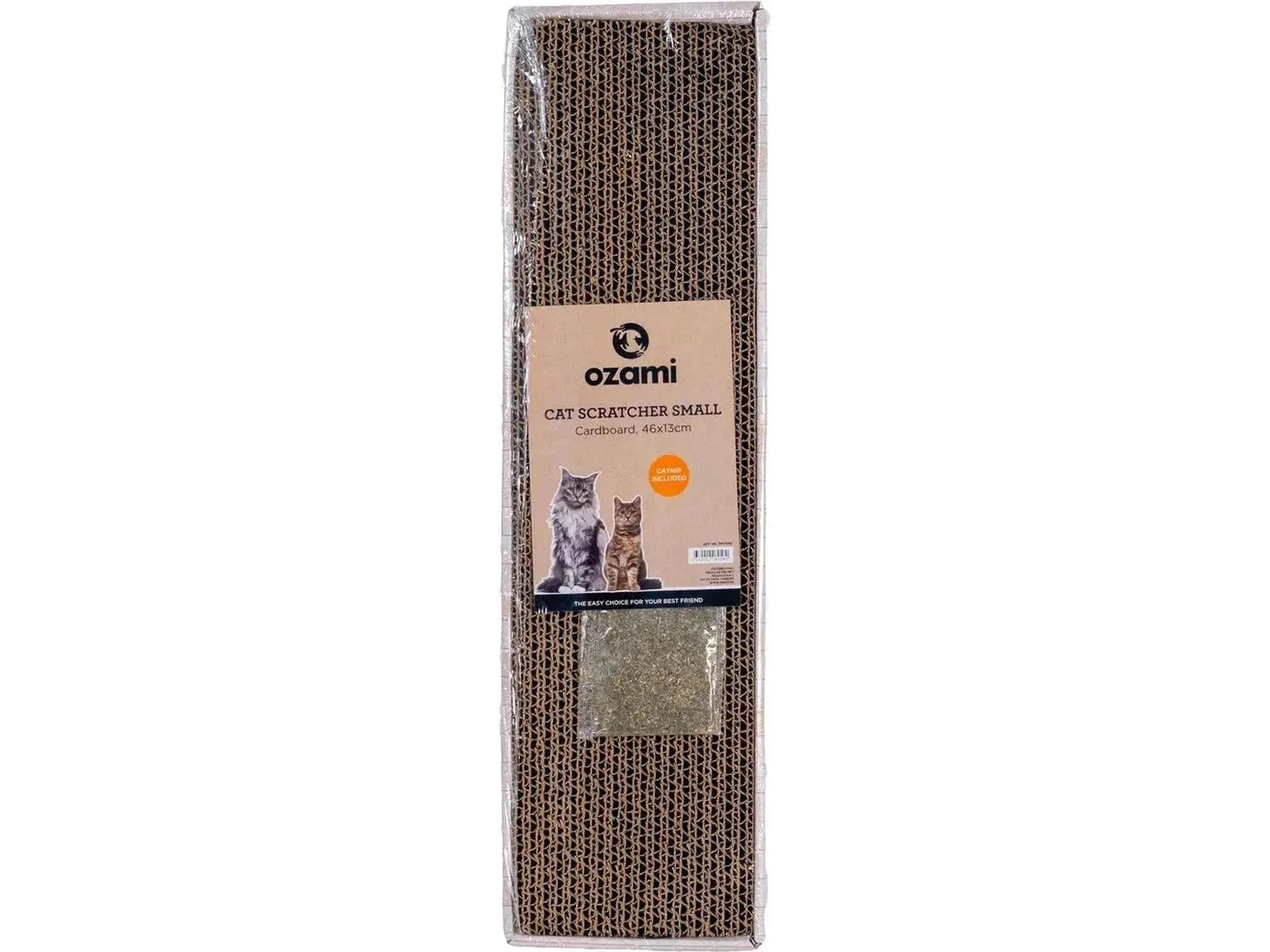 Ozami Cat Scratcher Small, 46x13cm, bølgepapp klorebrett med kattemynte.