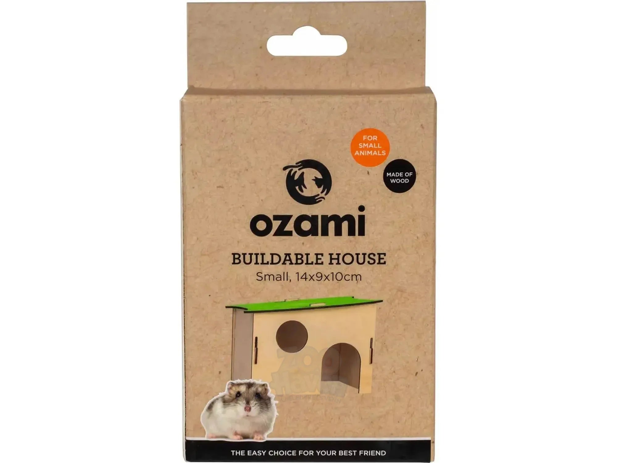 Ozami Small Animal House Byggbart Trehus 14x9x10 cm
