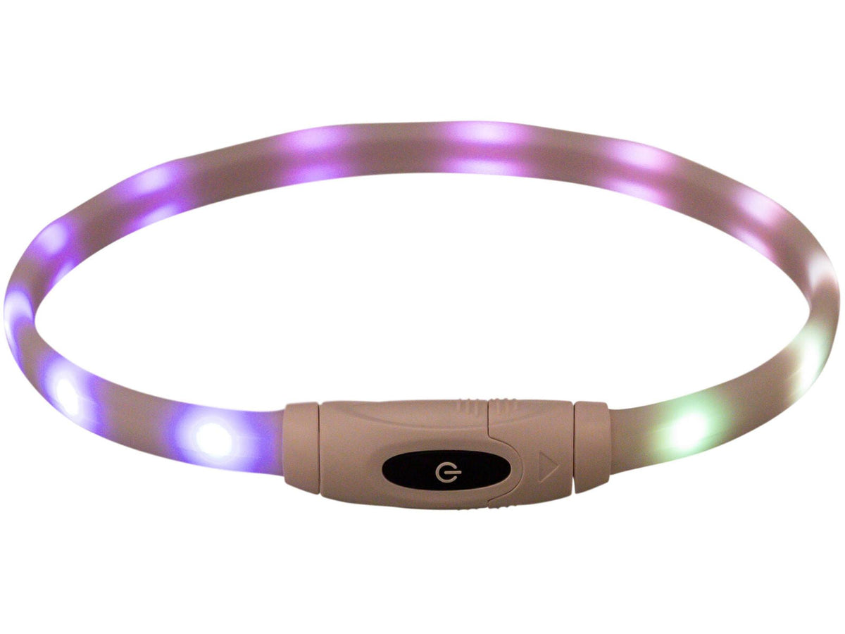 Trixie Flash Lysende halsbånd USB Multicolor – 9 lysmoduser