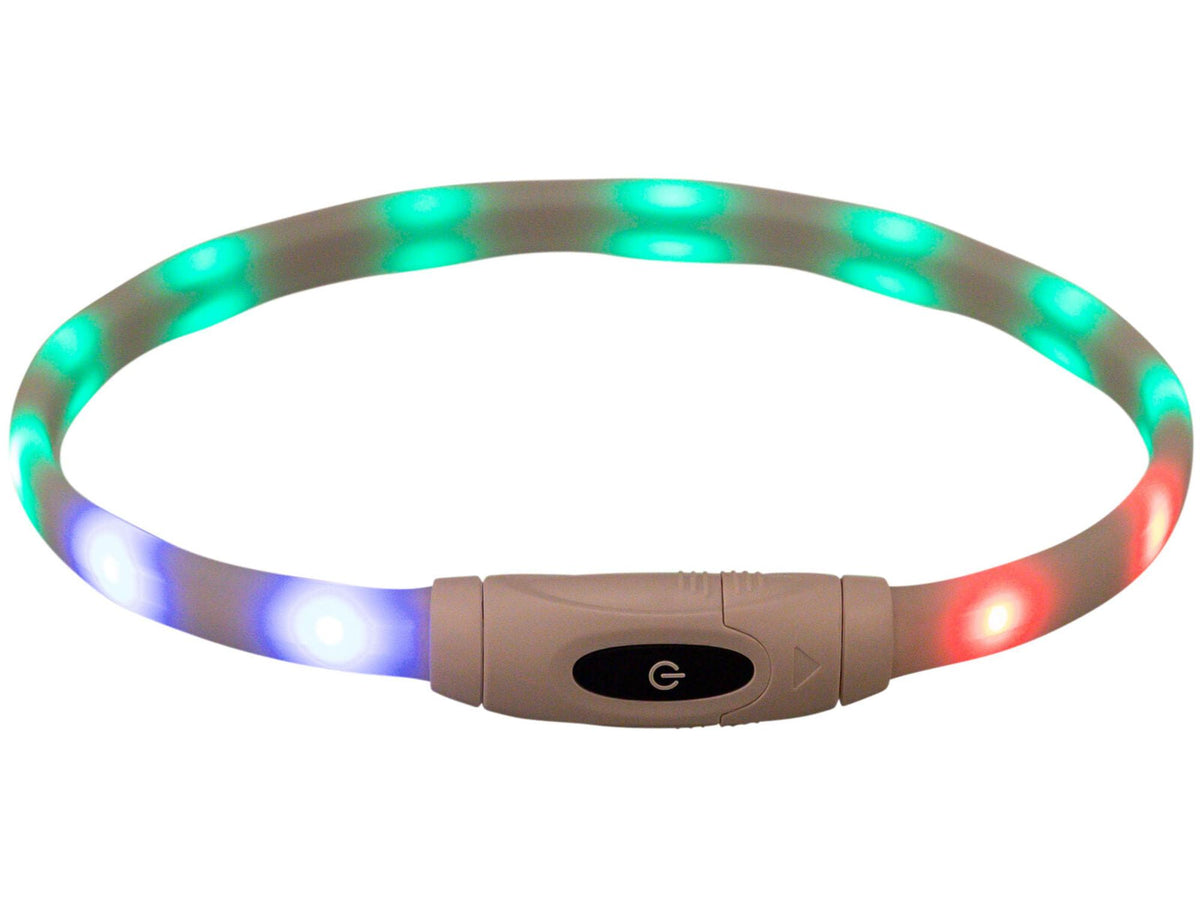 Trixie Flash Lysende halsbånd USB Multicolor – 9 lysmoduser