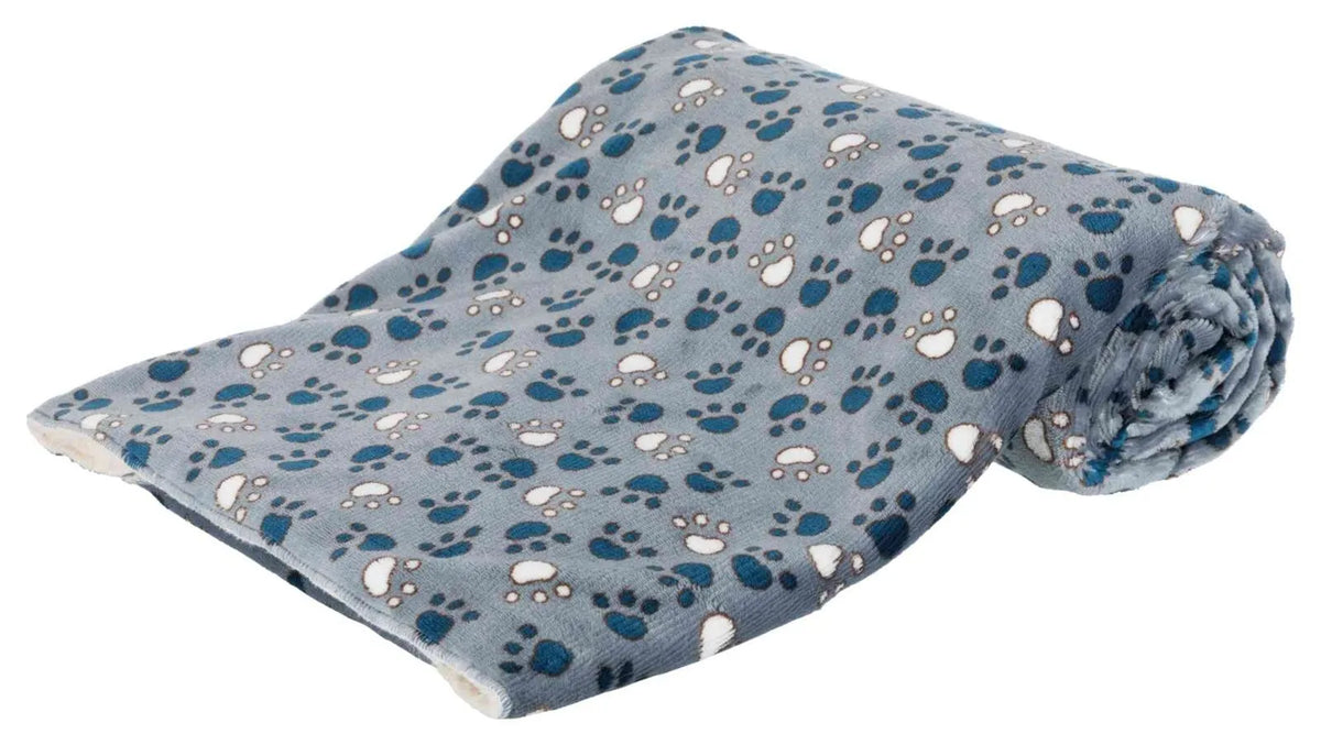Trixie Tammy Softplysj Teppe Blå med Poter 150 × 100 cm