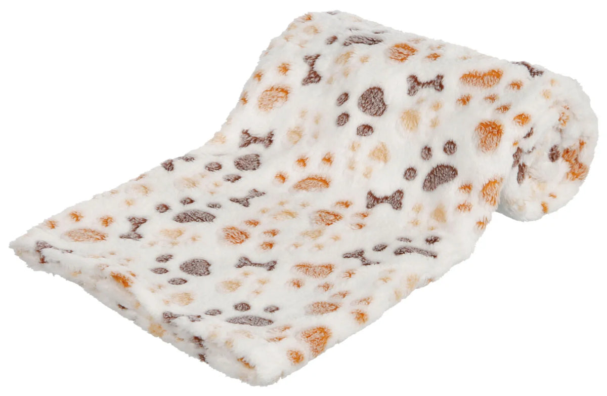 Trixie Jimmy Soft Fleeceteppe Hvit/Beige med Poter
