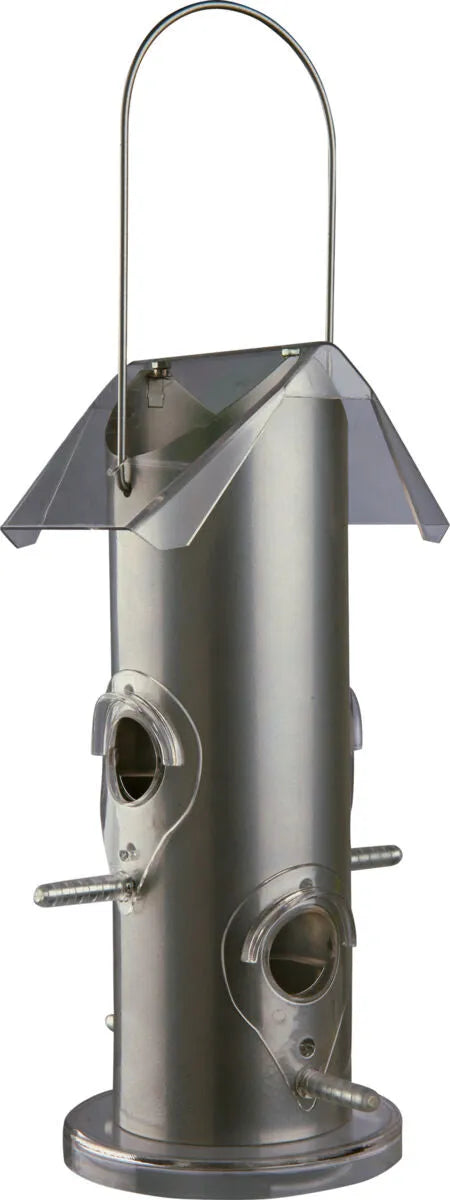 Trixie Fôrdispenser i Metall med Tak 14 × 25 × 14 cm Sølv