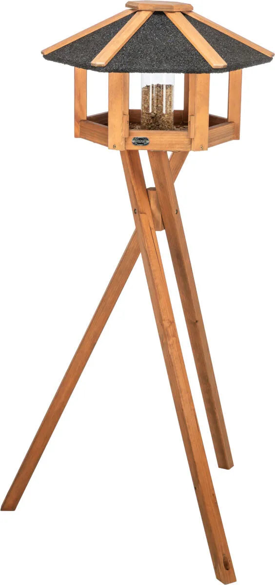 Trixie Natura Fuglemathus med Stativ og Silo Ø 56 cm / 1,32 m Brun
