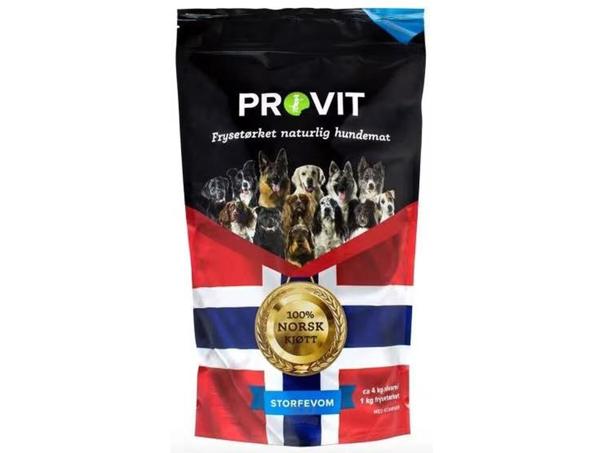 PROVIT Frysetørket Storfevom 1kg & 5kg – Fullverdig Naturlig Hundefôr