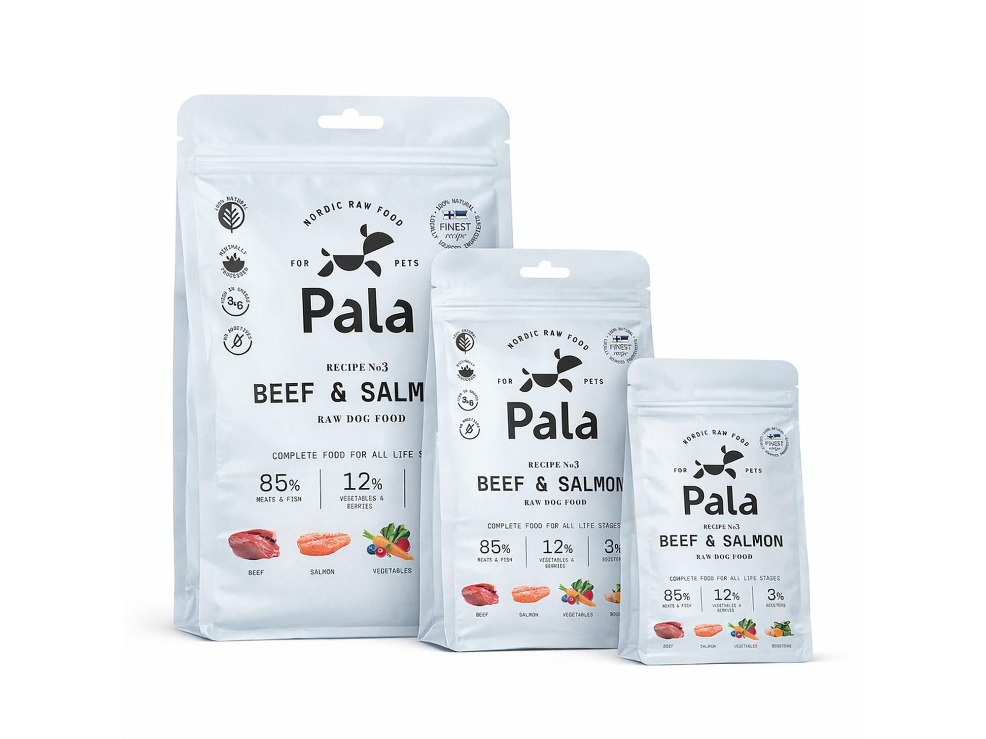 Pala Komplett Hundemat Storfe & Laks – Beef & Salmon (Recipe #3)