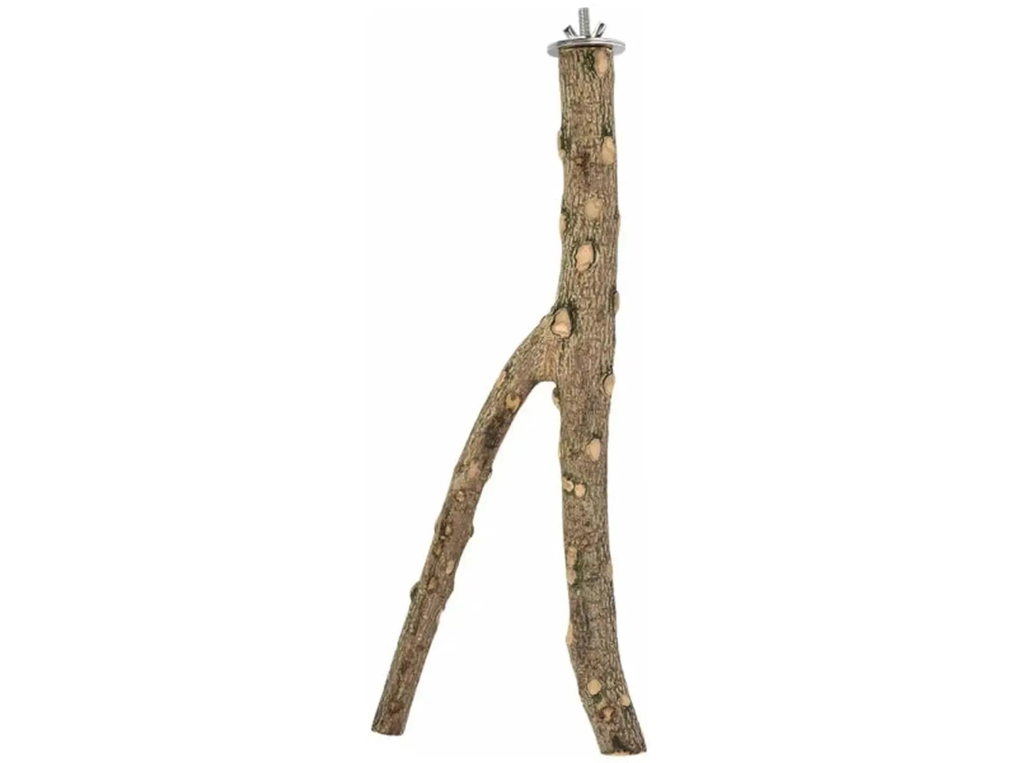 PepperPerch Y sittepinne i naturlig tre, 35 cm lang Y-formet gren med feste.