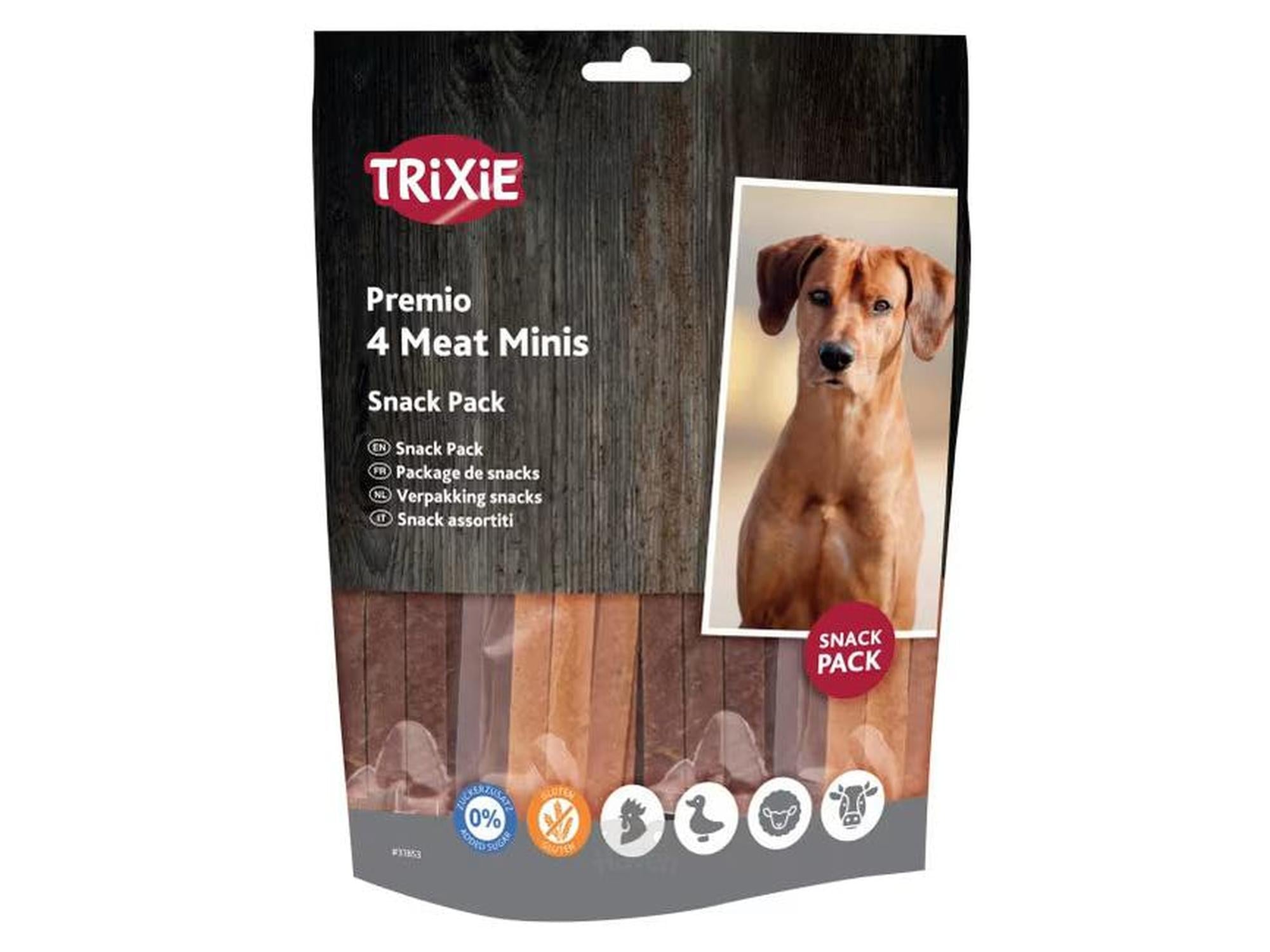 Premio 4 Meat Bars 4 x 100 g Kylling, And, Lam & Laks 91% Kjøtt