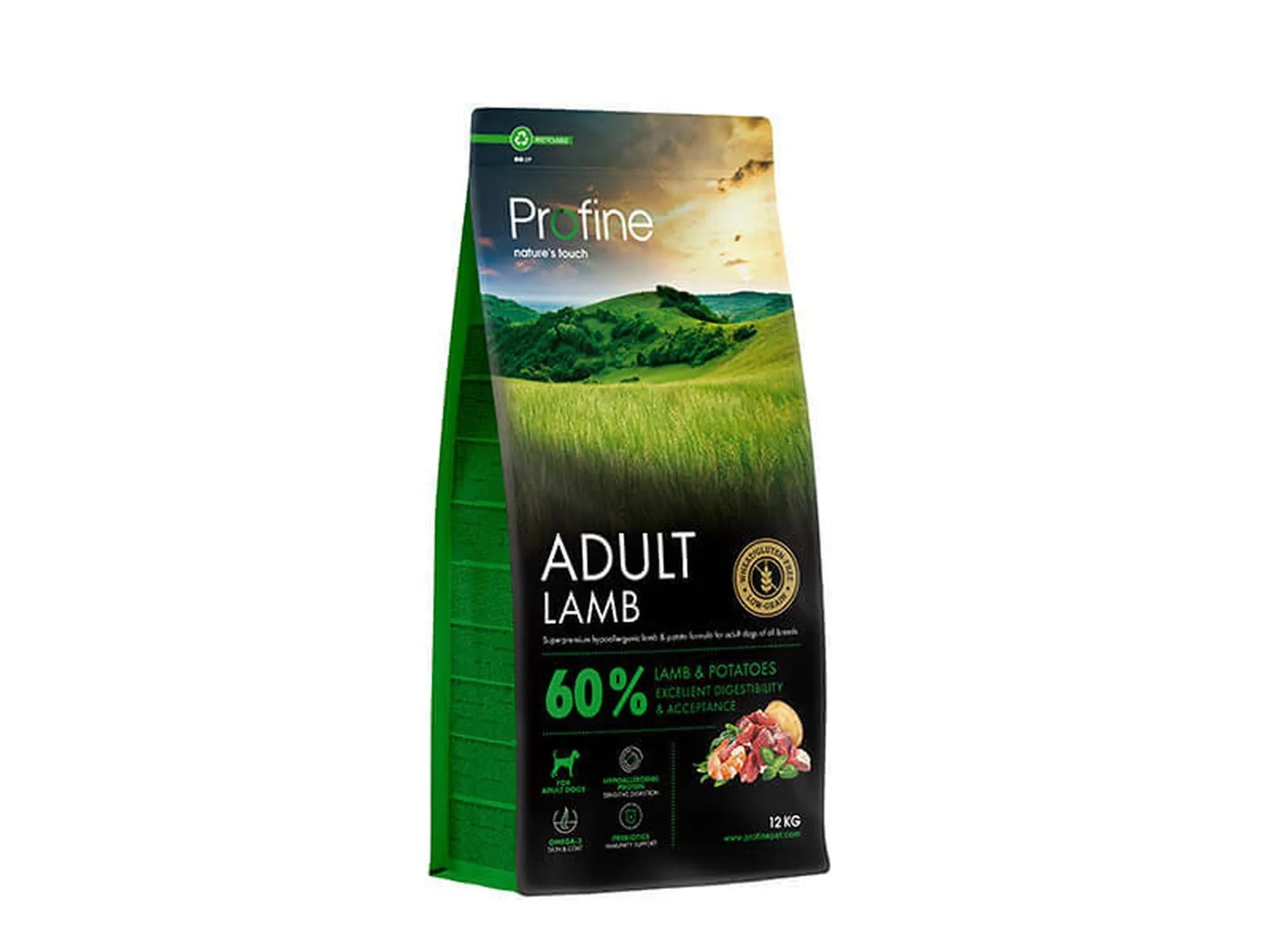 Profine Adult Lamb & Potatoes – hypoallergent tørrfôr med lam og potet 12 kg