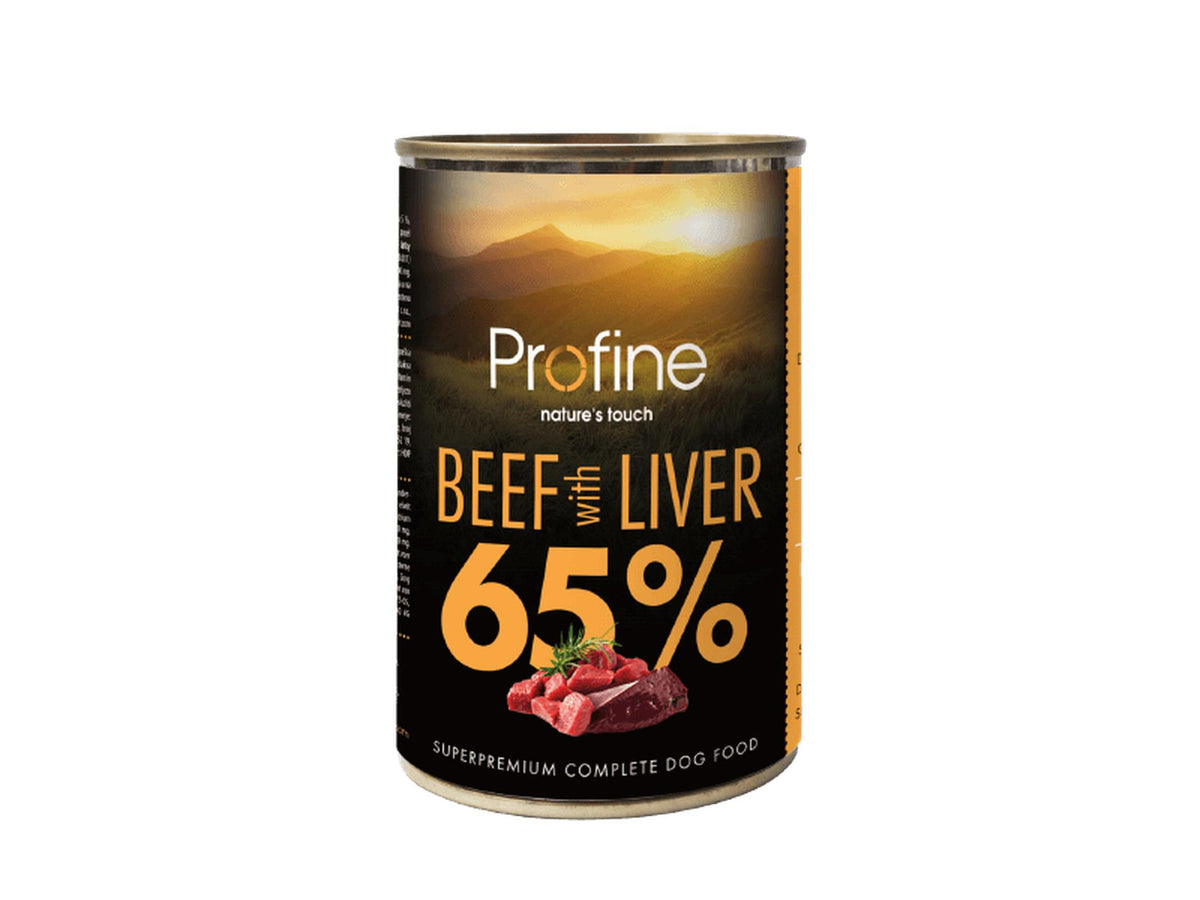 Profine Beef with Liver 65 % – våtfôr til hund med storfe og lever 400 g