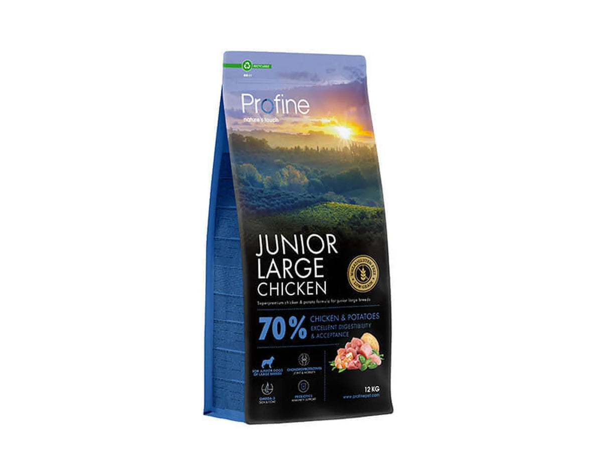 Profine Junior Large Chicken & Potatoes – tørrfôr til valp av store raser 12 kg
