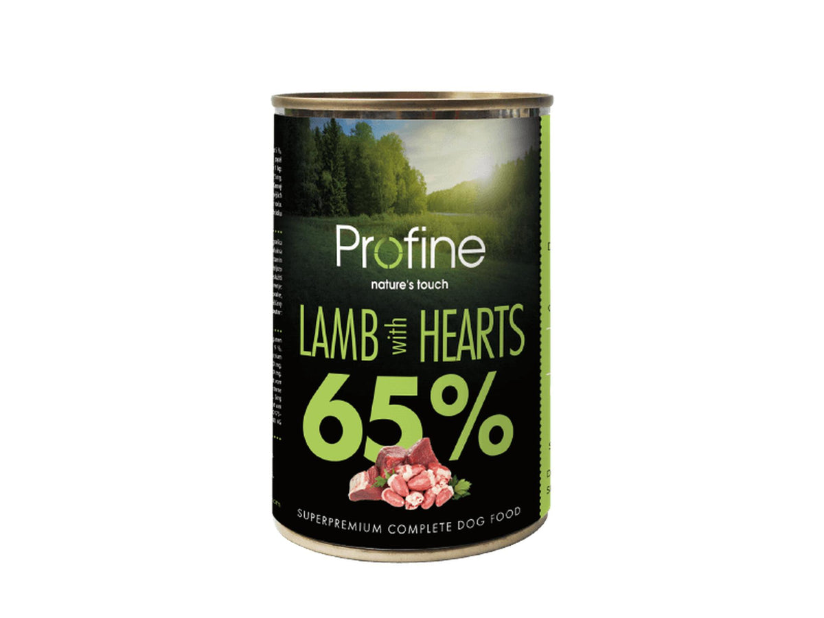 Profine Lamb with Hearts 65 % – våtfôr til hund med lam og hjerte 400 g