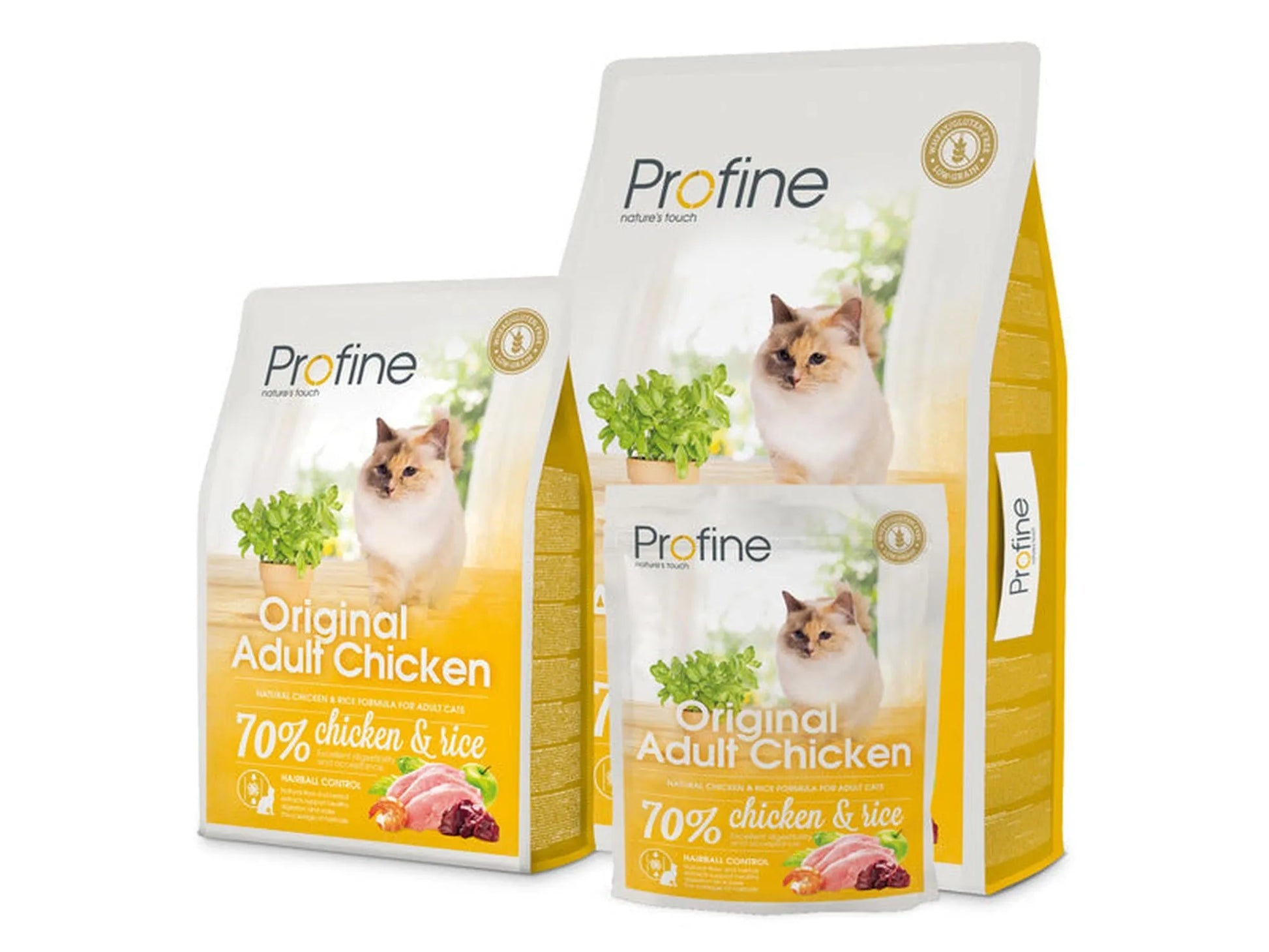 Profine Original Adult Chicken – tørrfôr til voksen katt med kylling og ris 10 kg