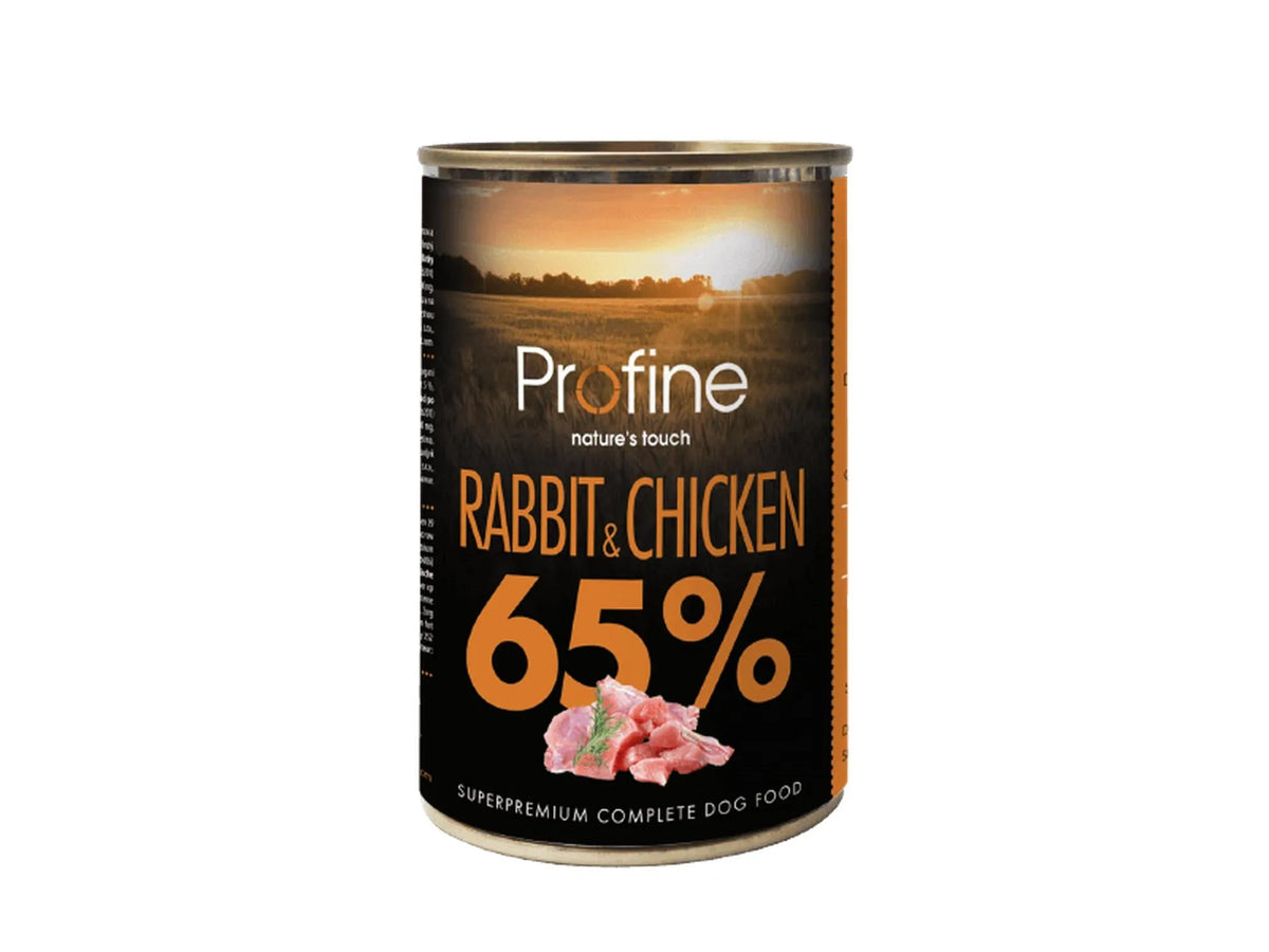 Profine Rabbit and Chicken 65 % – våtfôr til hund med kanin og kylling 400 g