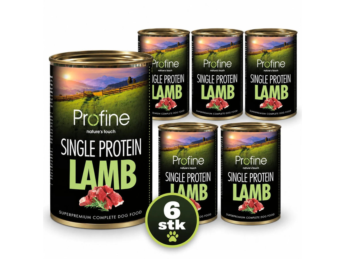 Profine Single Protein Lamb 6-pakk – våtfôr til hund med lam 6 × 400 g