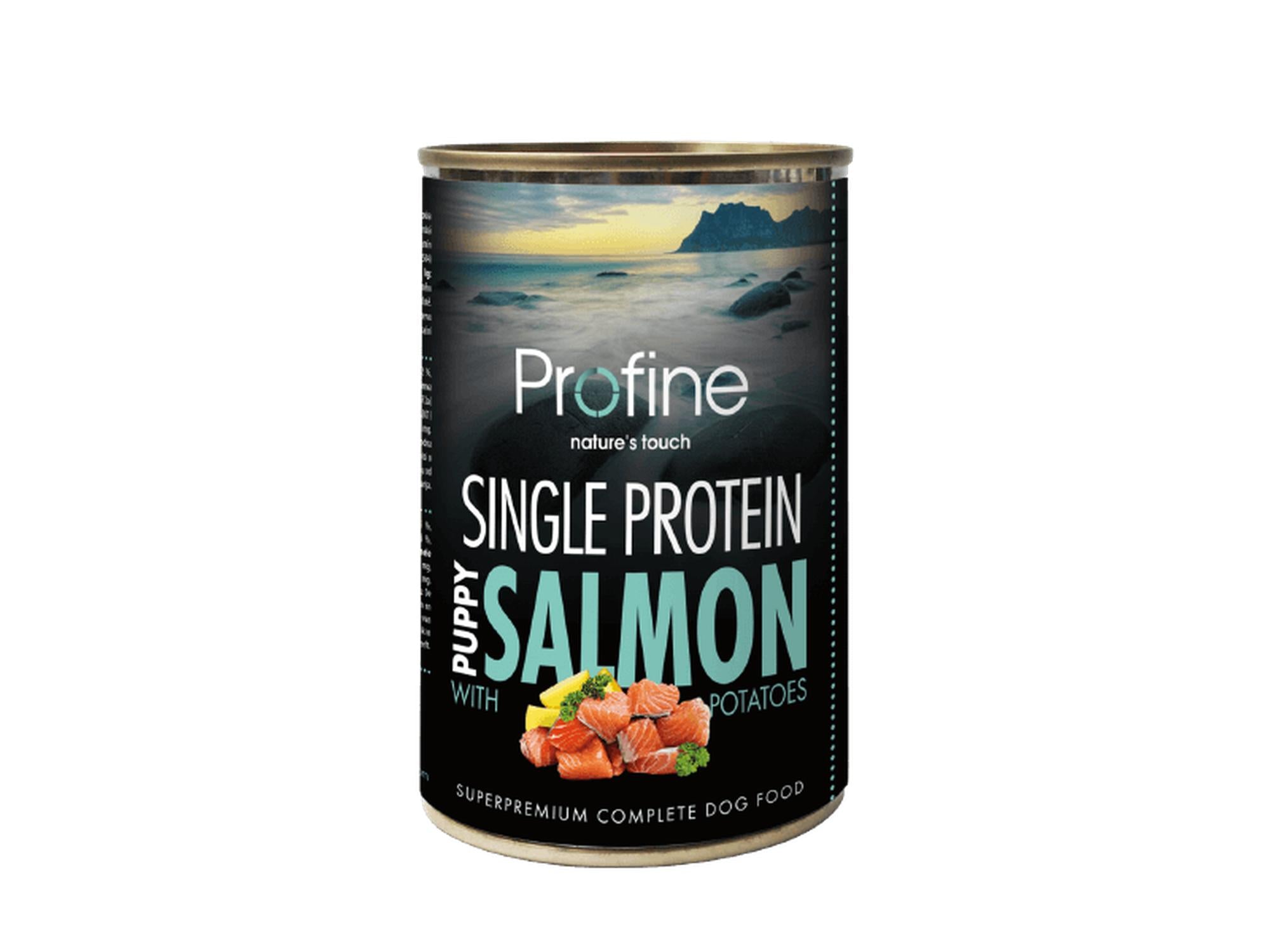Profine Single Protein Puppy Salmon with Potatoes – våtfôr til hund med laks og potet til valp 400 g