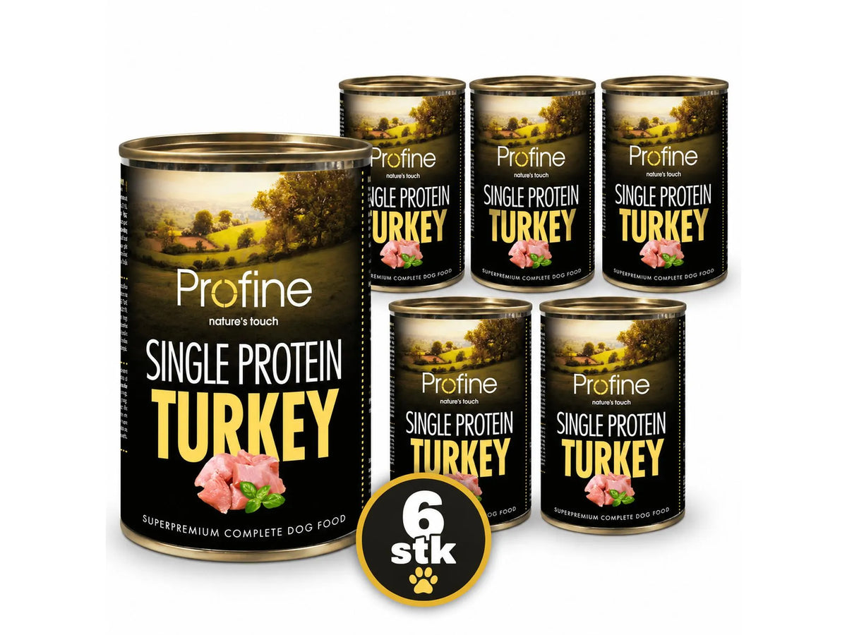 Profine Single Protein Turkey 6-pakk – våtfôr til hund med kalkun 6 × 400 g