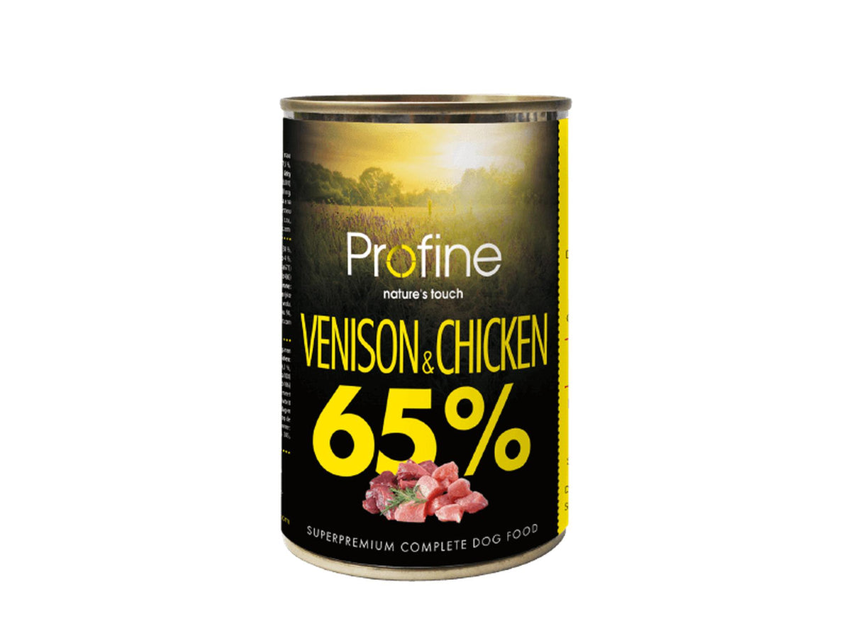 Profine Venison and Chicken 65 % – våtfôr til hund med hjort og kylling 400 g
