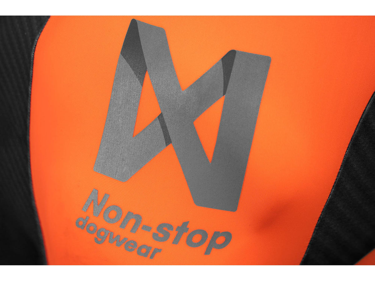 Non-stop dogwear Protector t-shirt hundetrøye – Svart/oransje