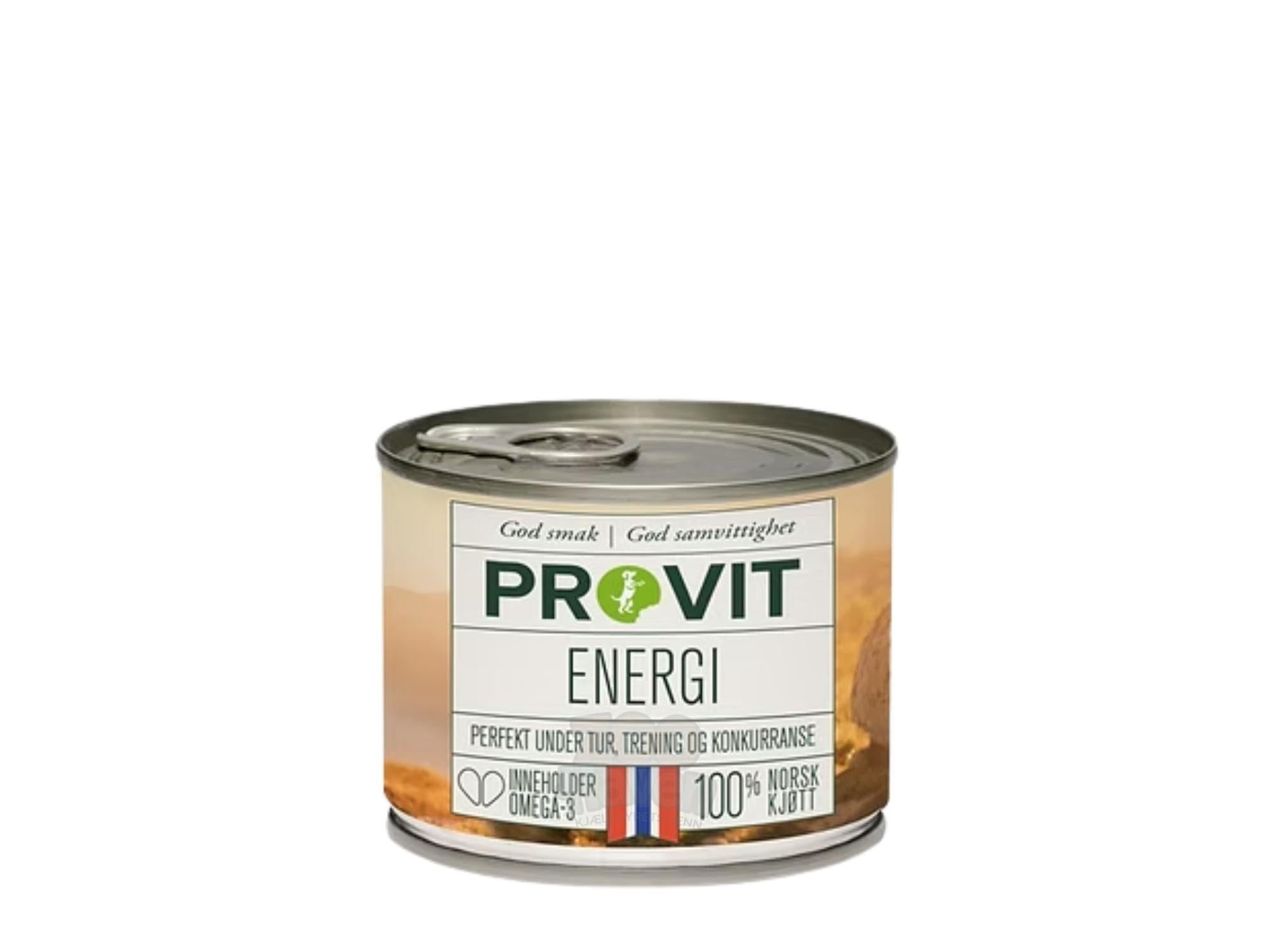 Provit Energi våtfôr til voksen hund av svin, kylling og storfe