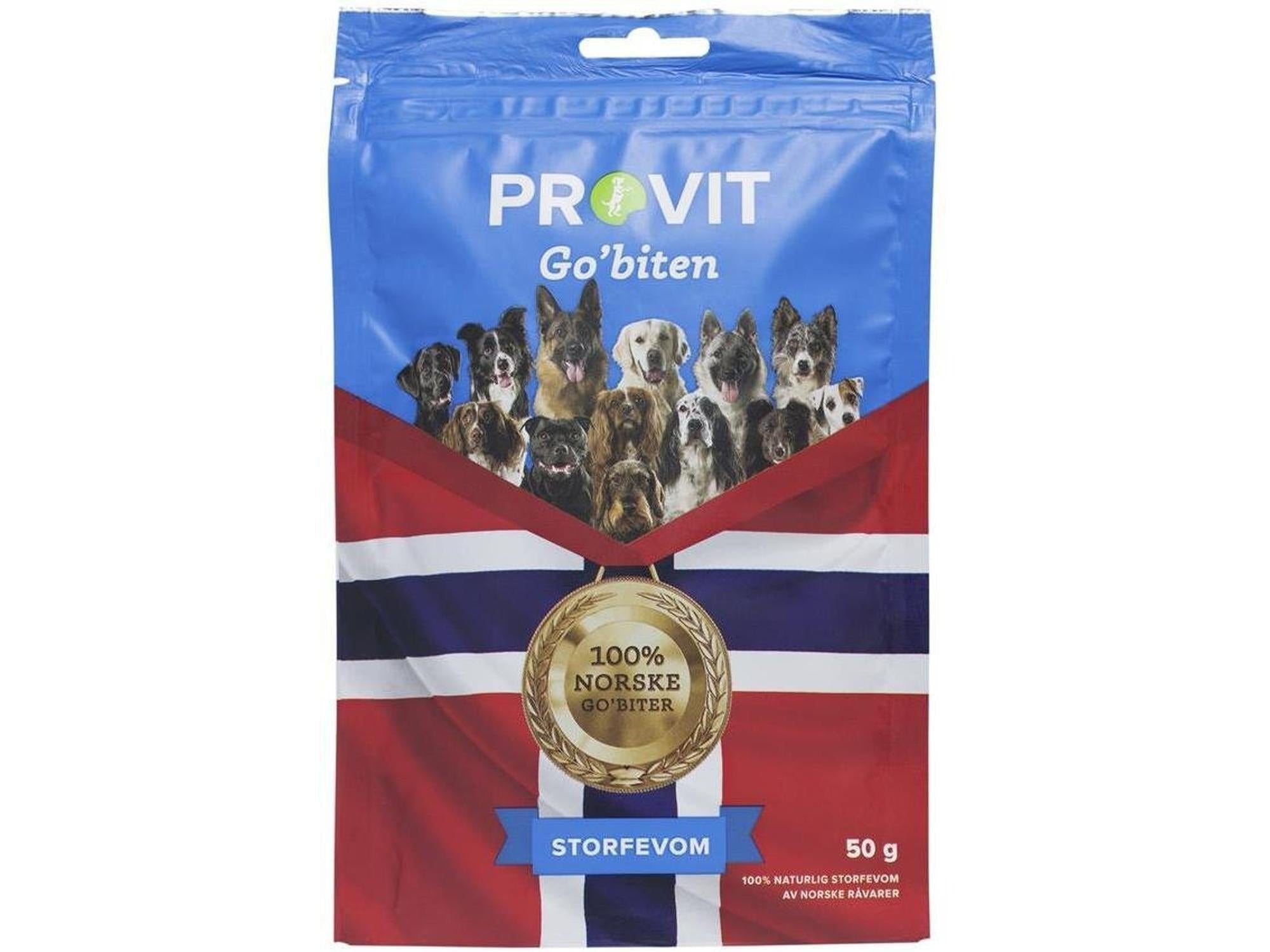 Provit Frysetørket Storfevom naturlig godbit til hund
