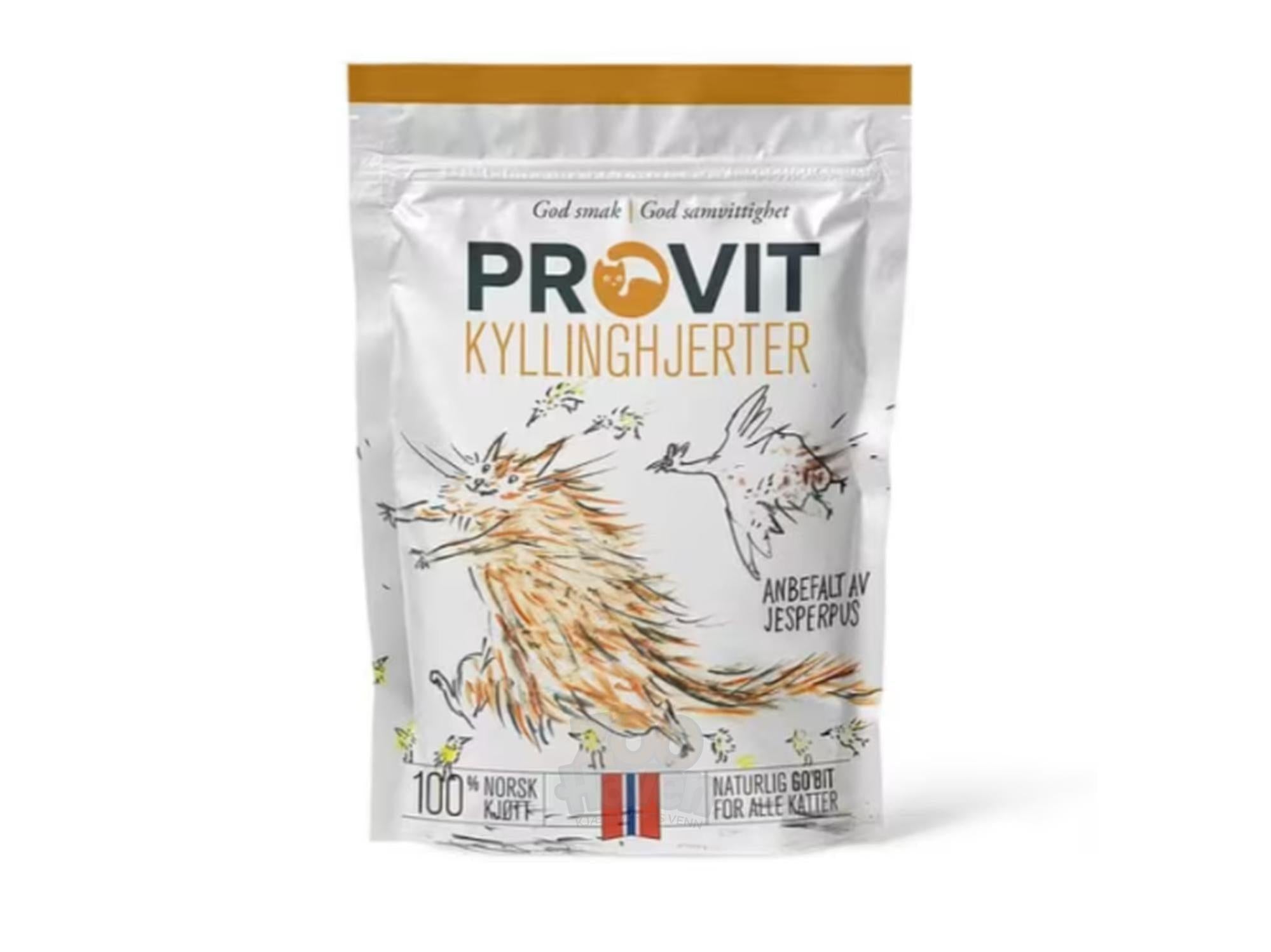 Provit Go'biten Kyllinghjerter frysetørket kattegodbit