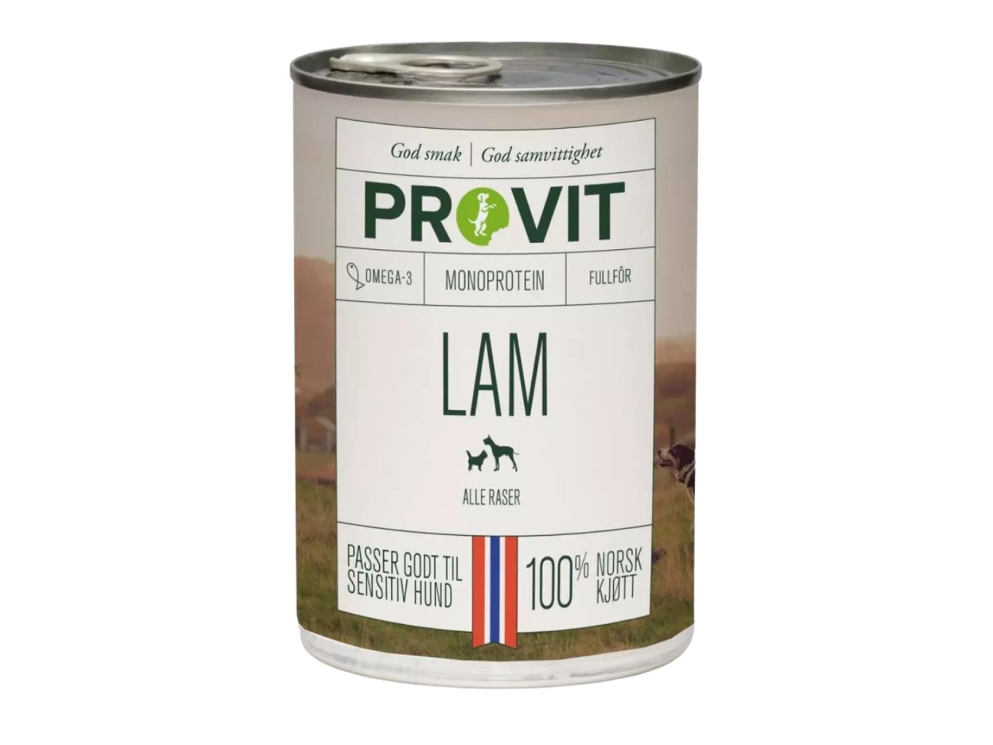 Provit Lam våtfôr til voksen hund av lam