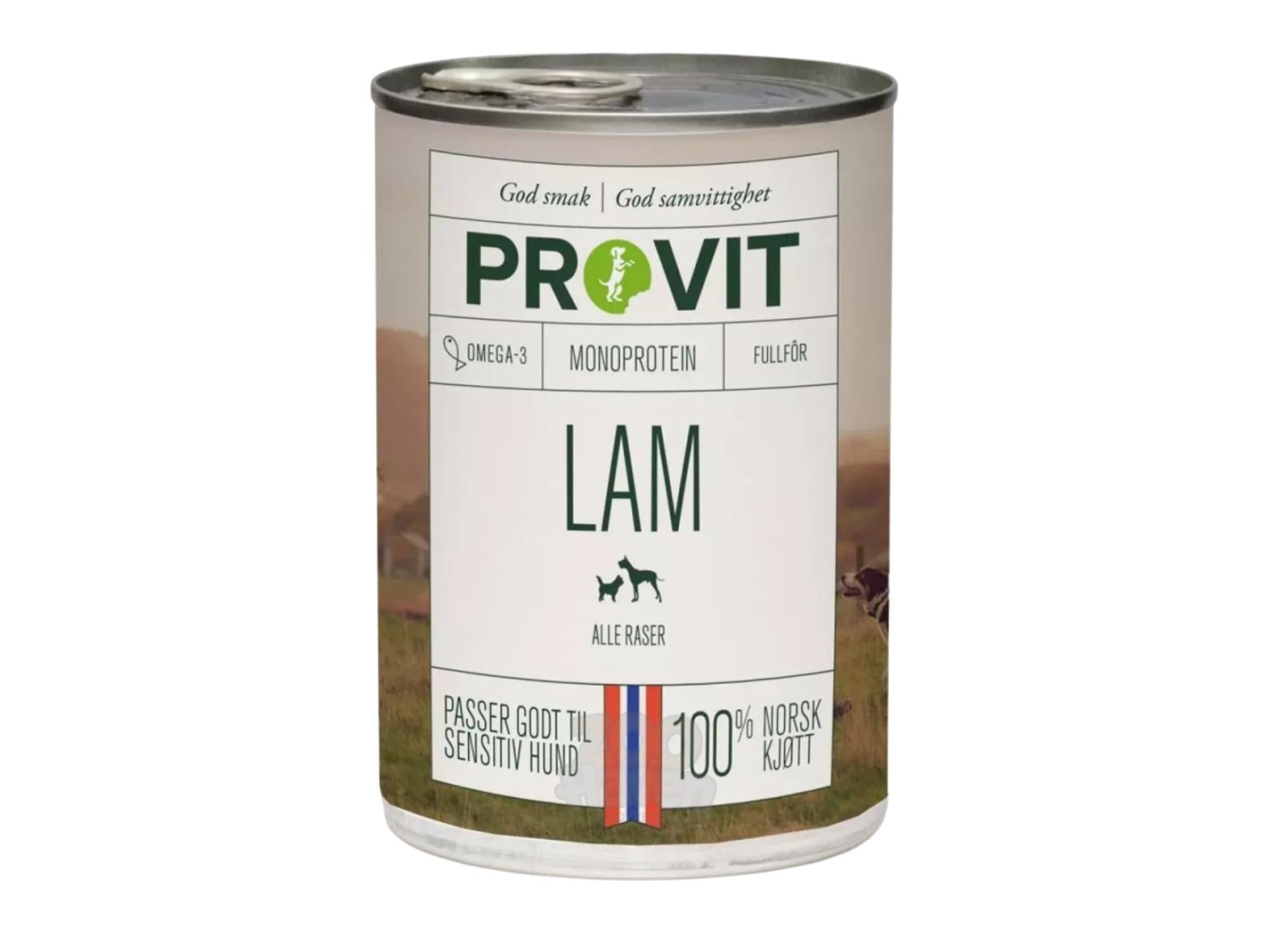 Provit Lam våtfôr til voksen hund av lam