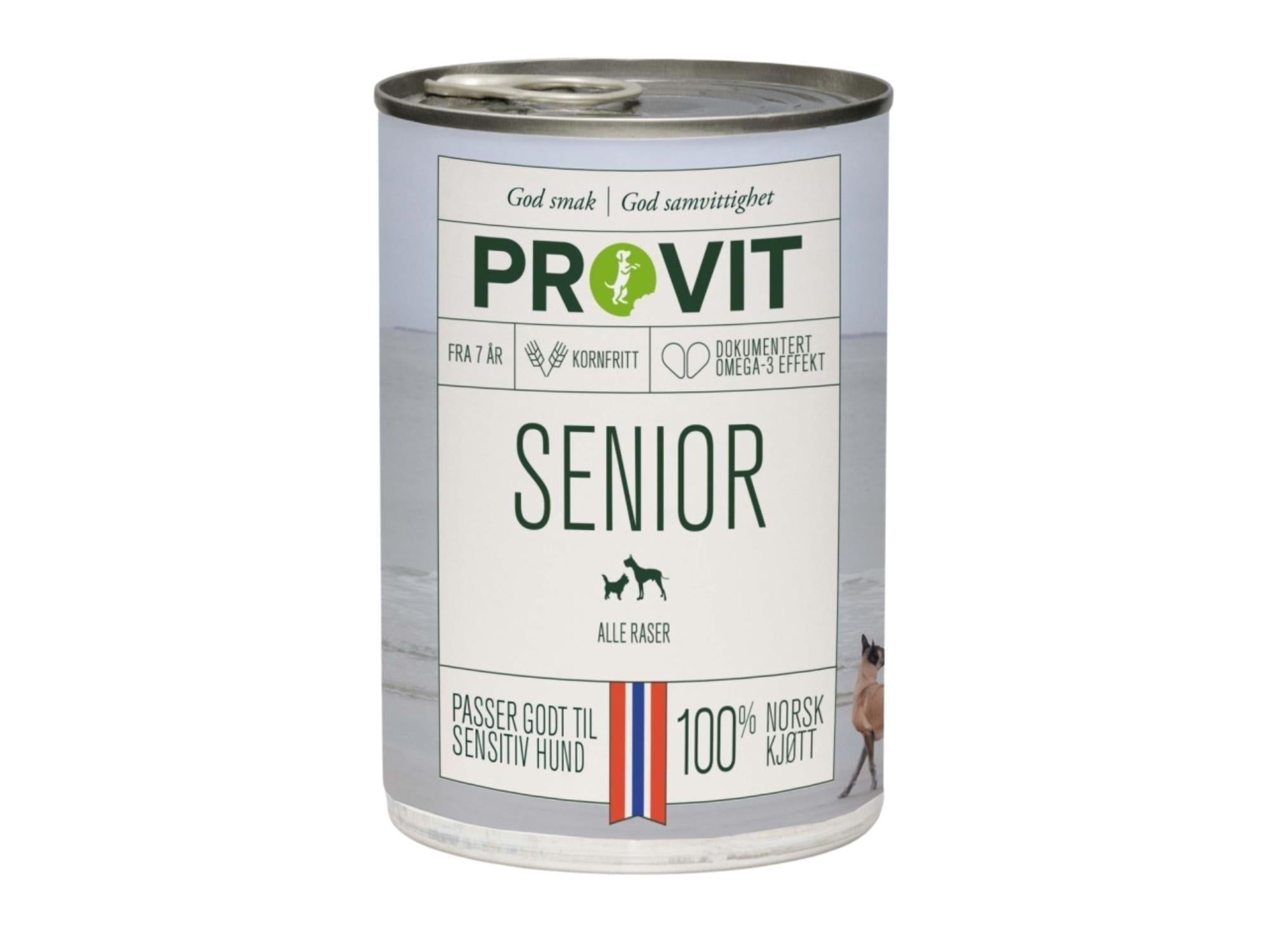 Provit Senior våtfôr til senior hund av kylling, storfe og svin